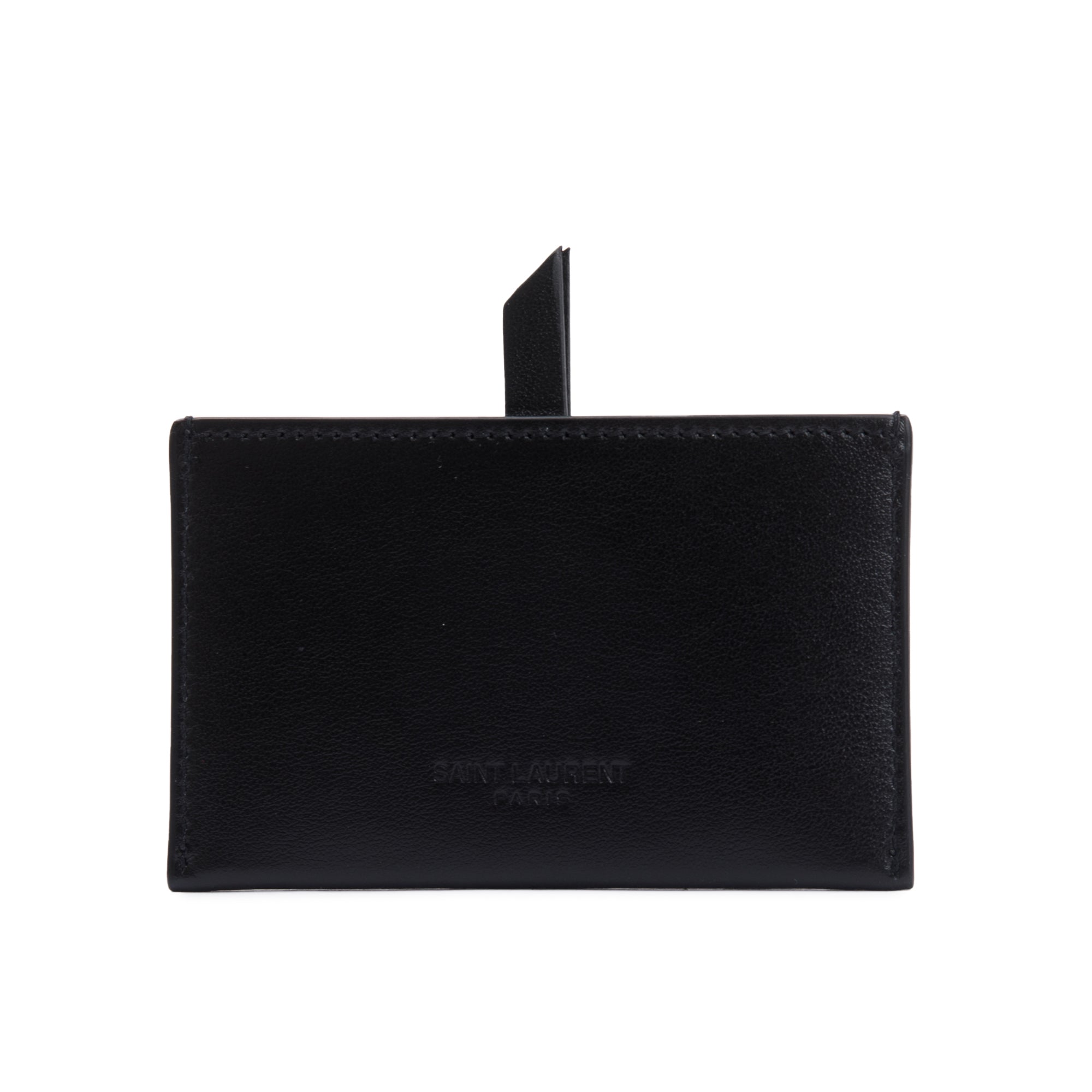 Saint Laurent Black Calfskin Leather 'For You' Mirror Holder w/ Mirror & Box