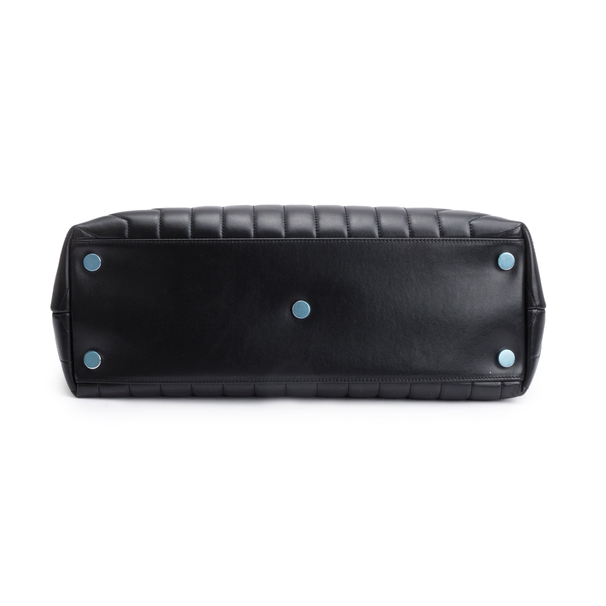 Saint Laurent Black Calfskin Leather Large Loulou Shoulder Bag