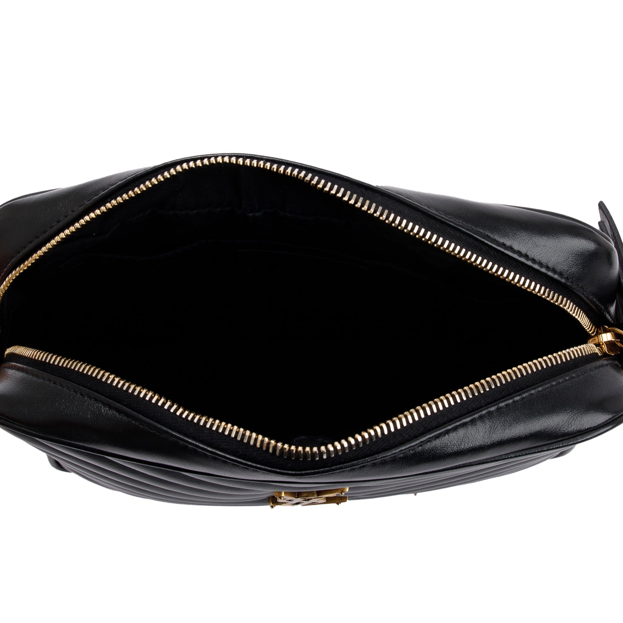 Saint Laurent Black Calfskin Leather Lou Camera Bag
