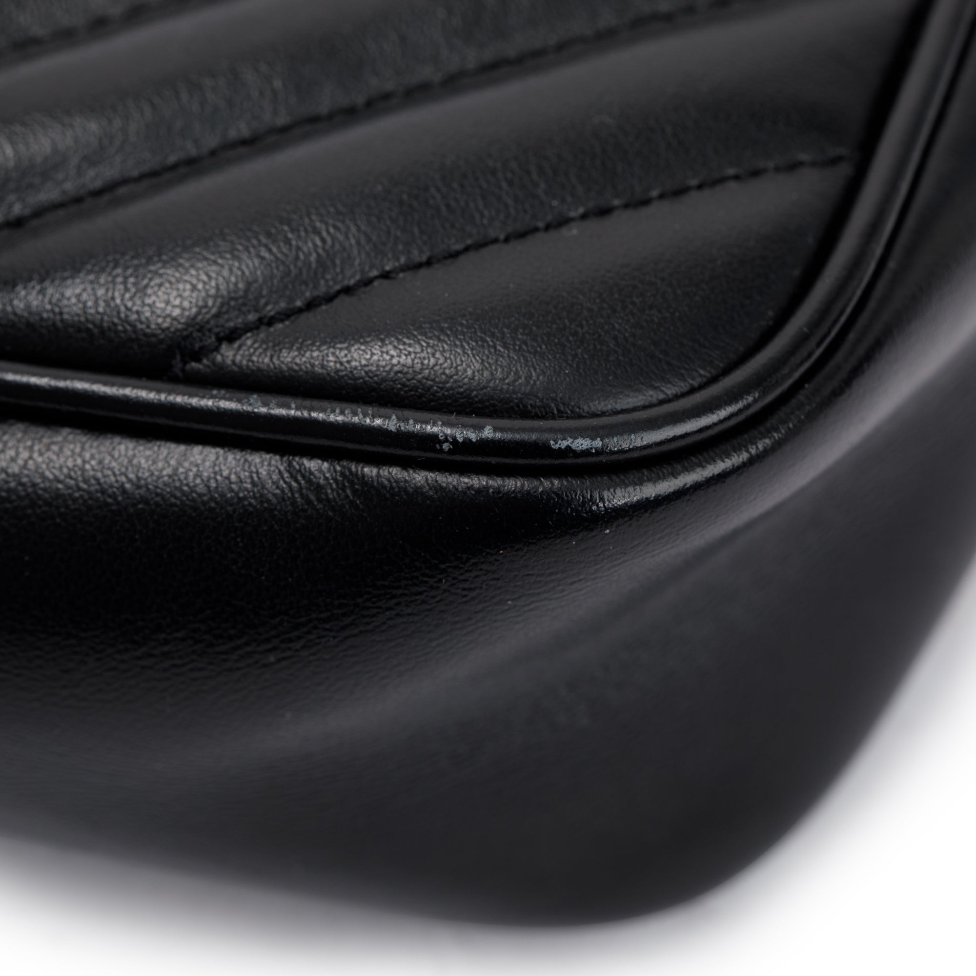 Saint Laurent Black Calfskin Leather Lou Camera Bag