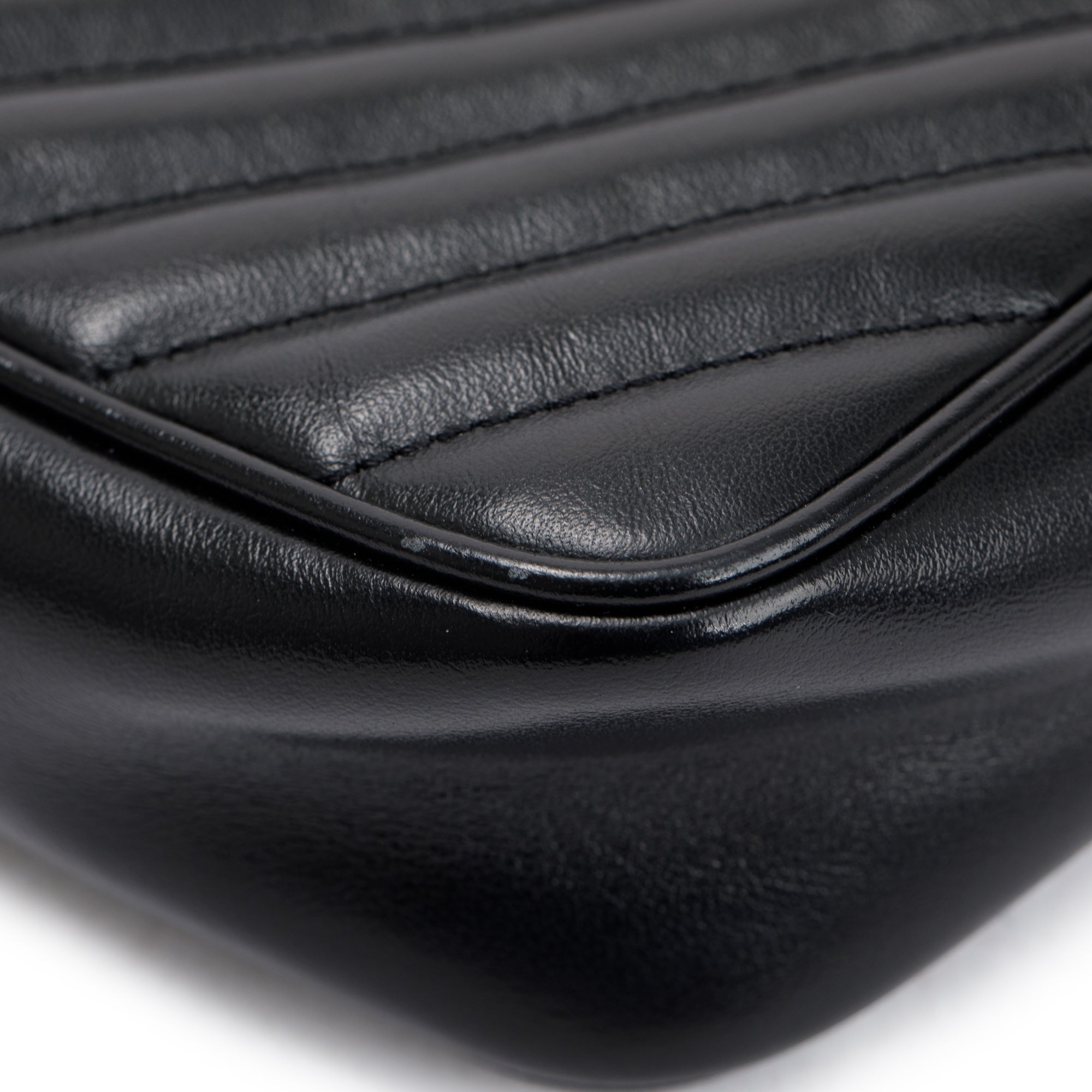 Saint Laurent Black Calfskin Leather Lou Camera Bag