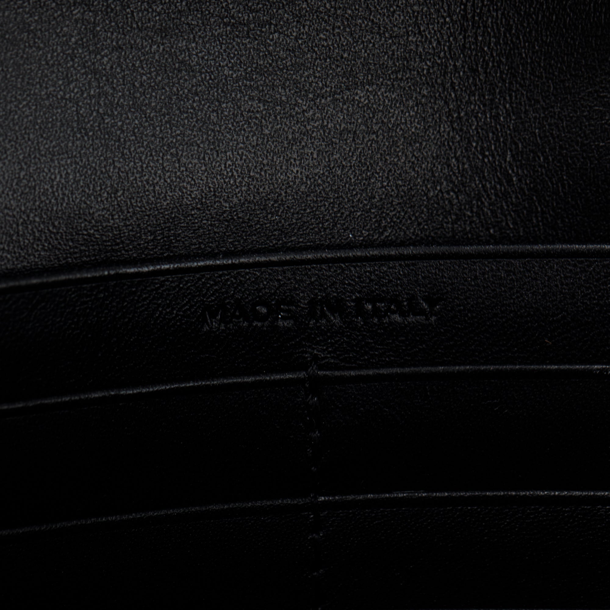 Saint Laurent Black Calfskin Leather Monogram Star Kate Chain Wallet