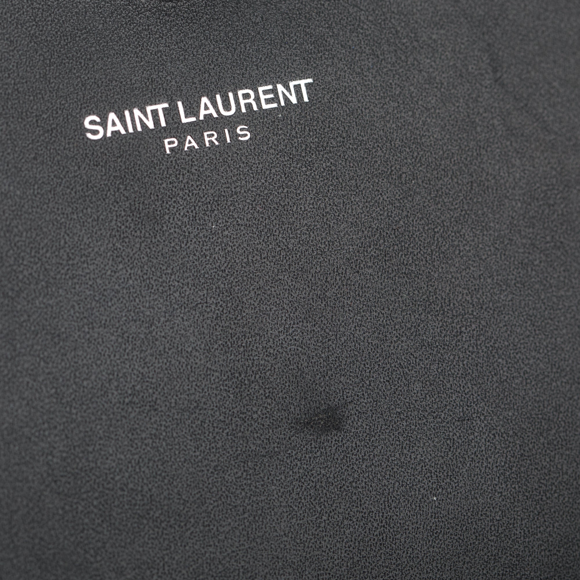 Saint Laurent Black Calfskin Leather Monogram Star Kate Chain Wallet