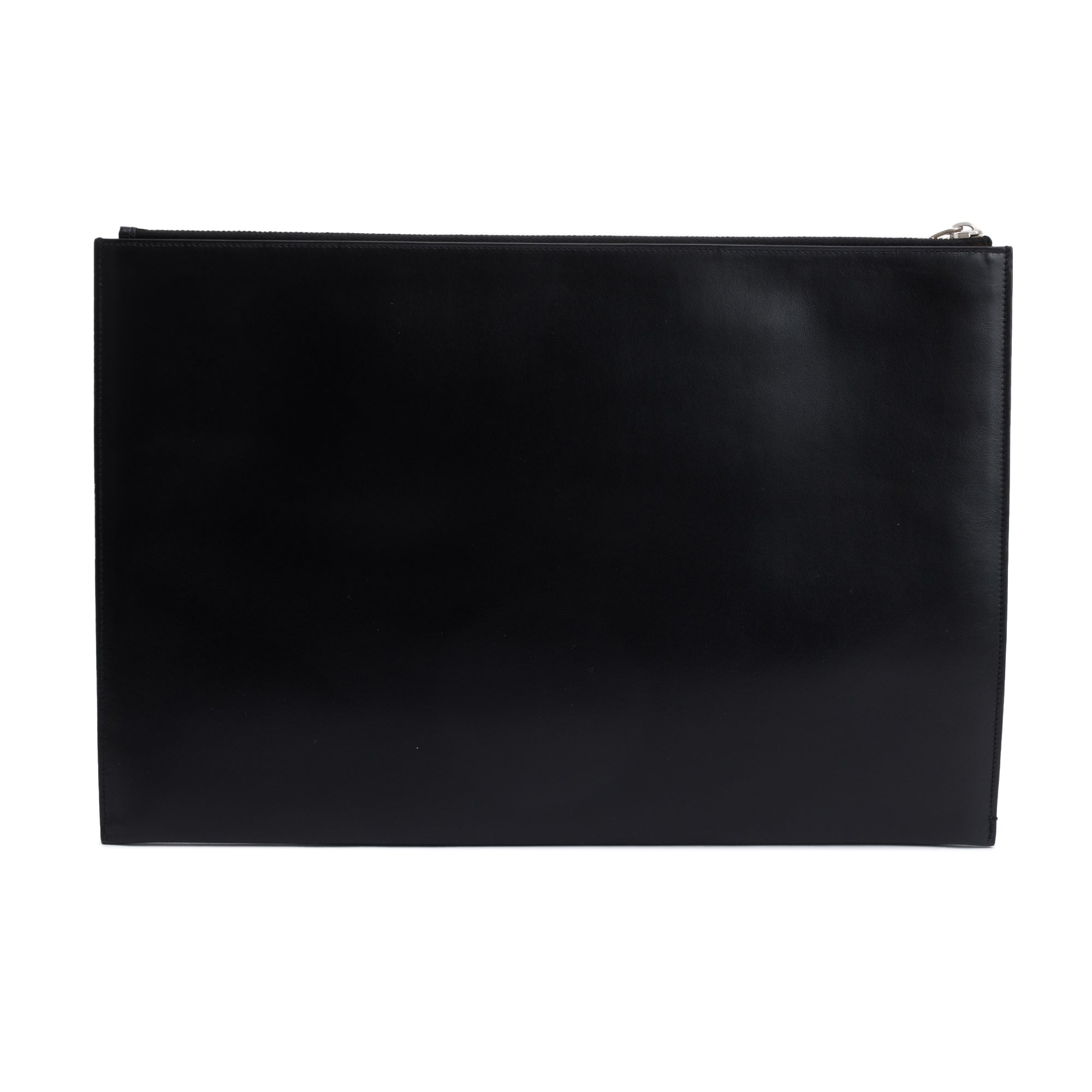 Saint Laurent Black Calfskin Waiting For Sunset Large Sac De Jour Carryall Pouch