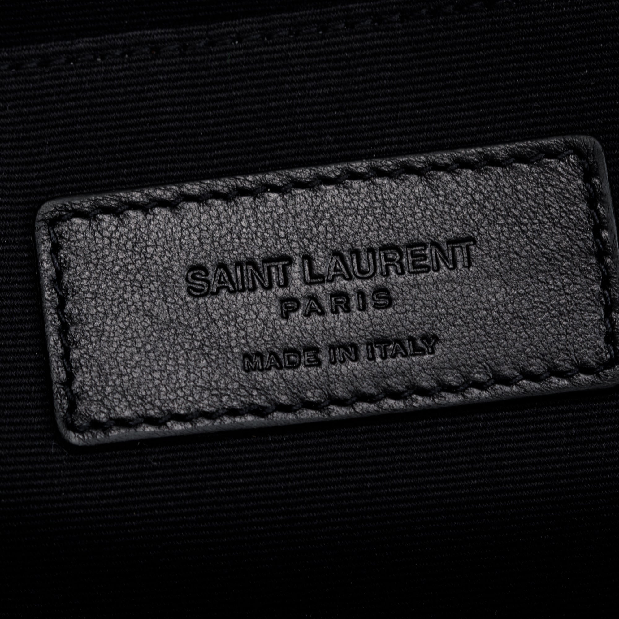 Saint Laurent Black Calfskin Waiting For Sunset Large Sac De Jour Carryall Pouch