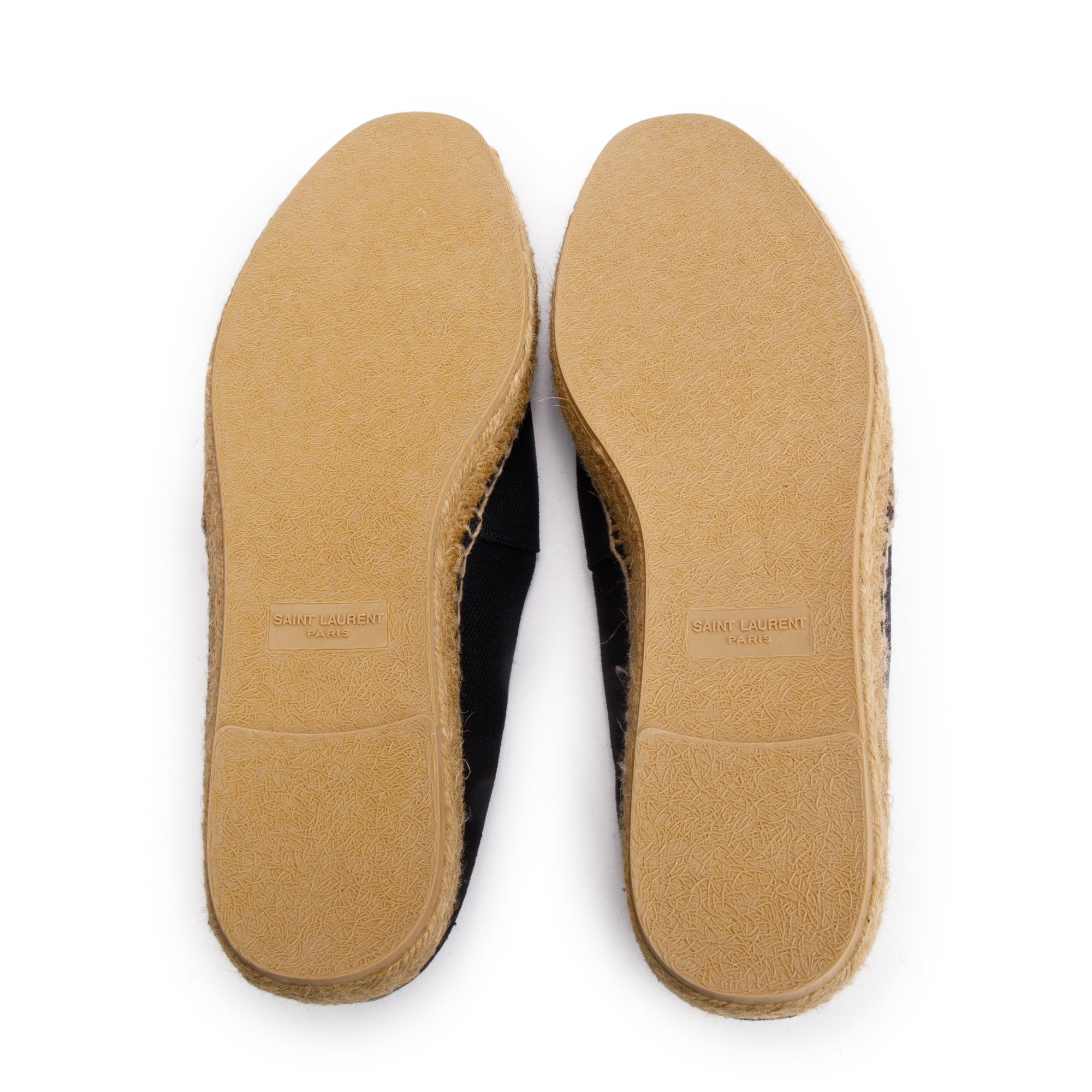 Saint Laurent Black Canvas Espadrilles, Size 45 w/ Box