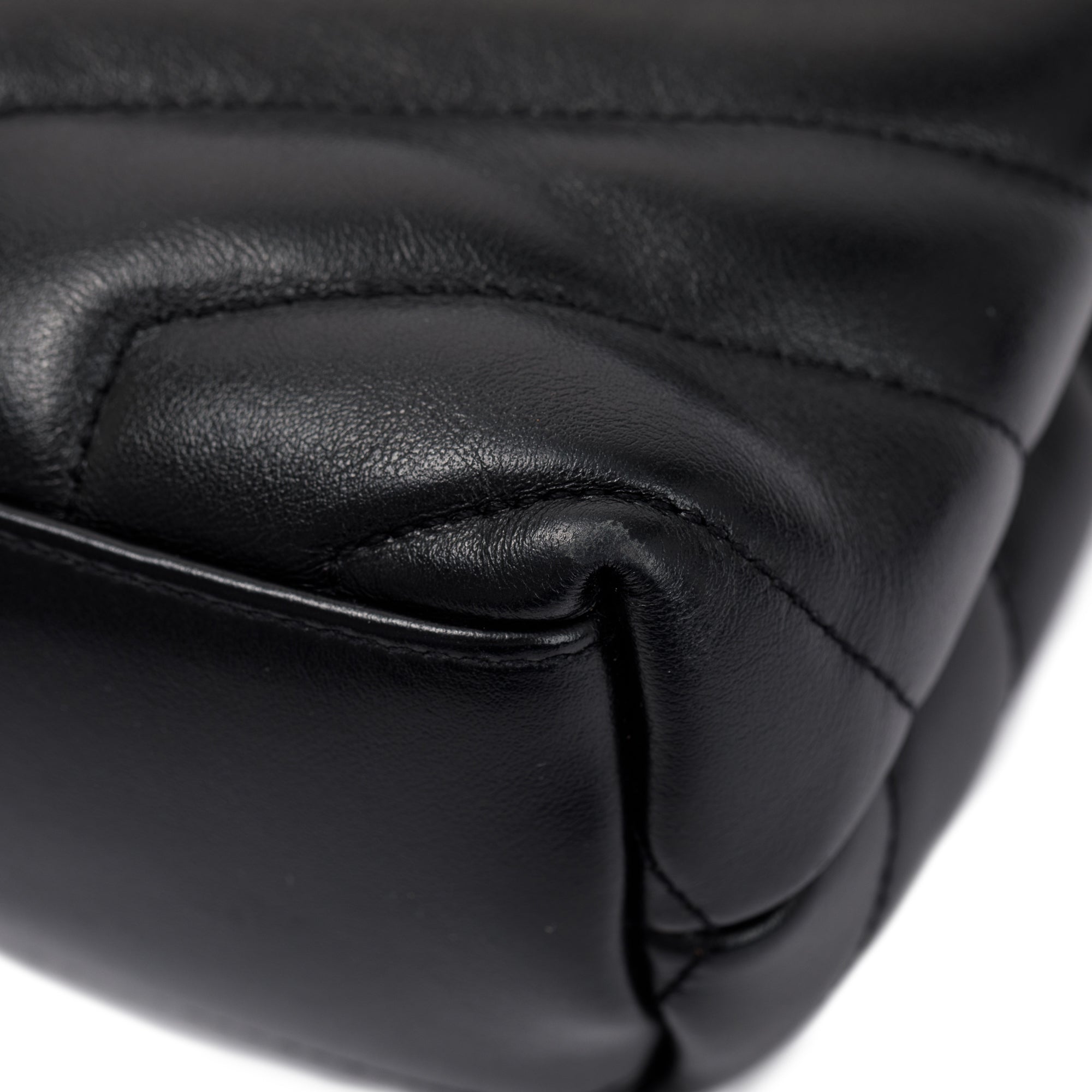 Saint Laurent Black Chevron Quilted Leather Small Loulou Shoulder Bag