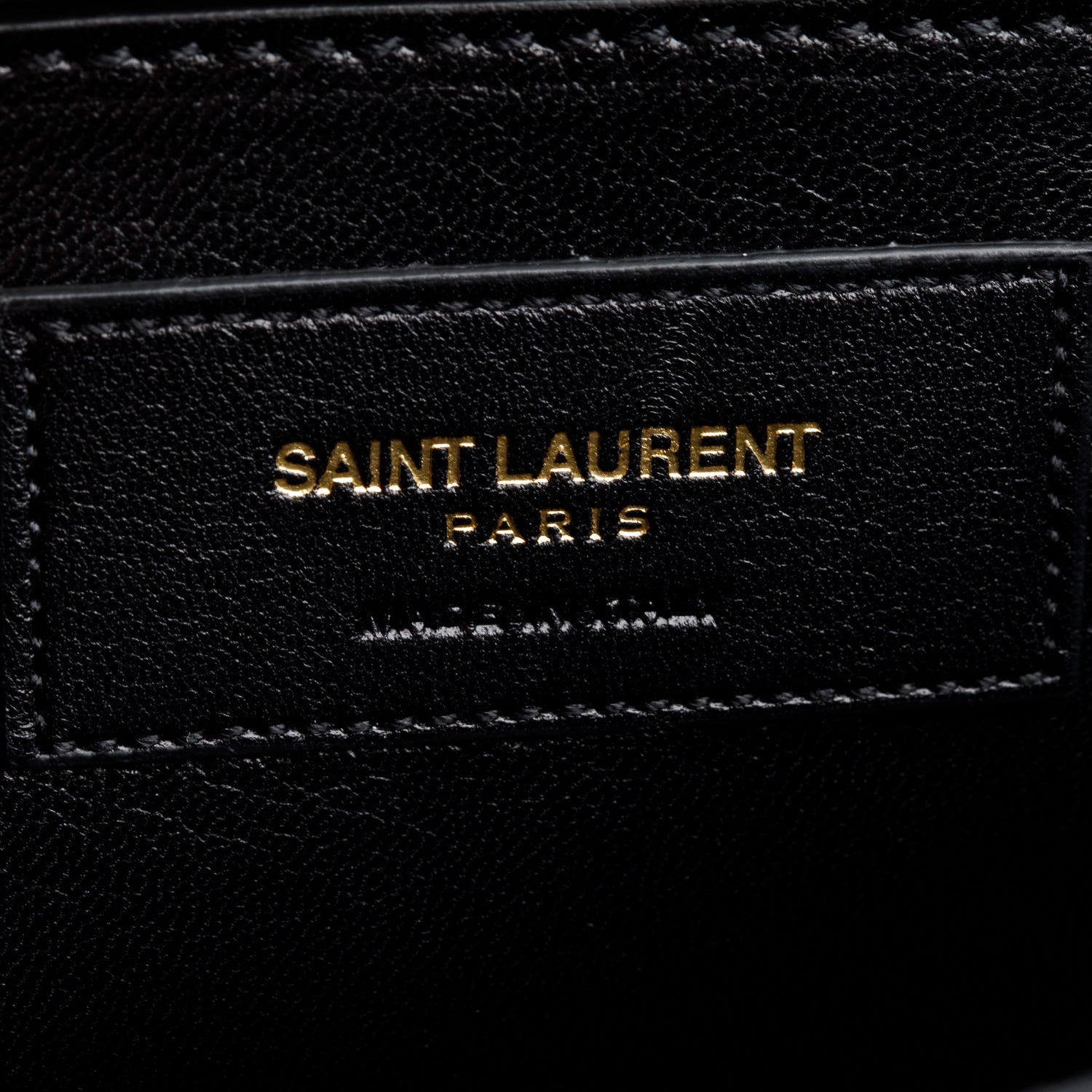 Saint Laurent Black Grain De Poudre Cassandre Clutch