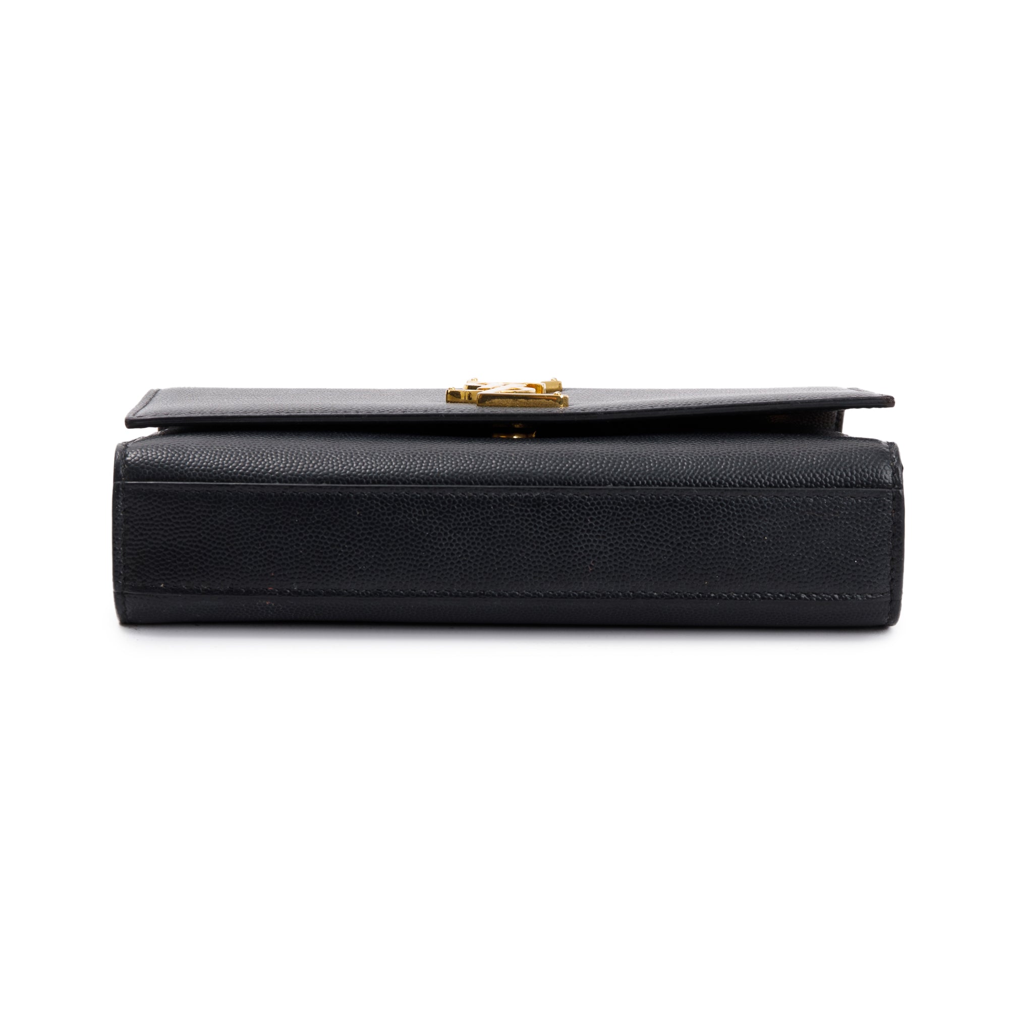 Saint Laurent Black Grain De Poudre Leather Small Kate Bag