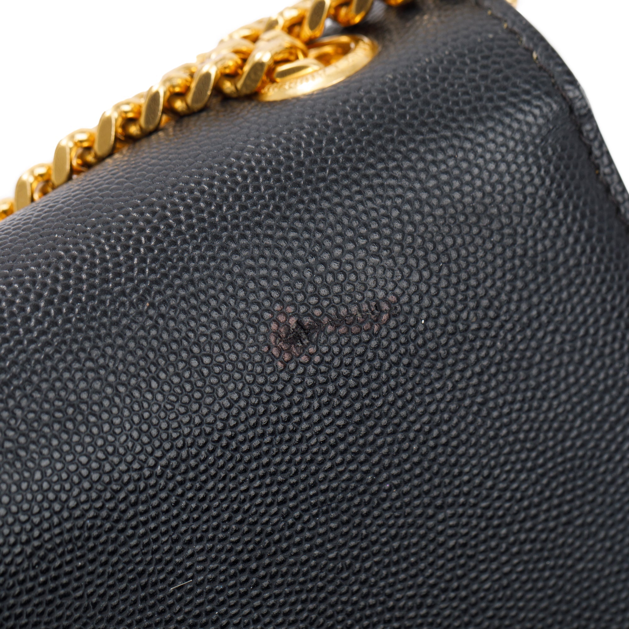 Saint Laurent Black Grain De Poudre Leather Small Kate Bag