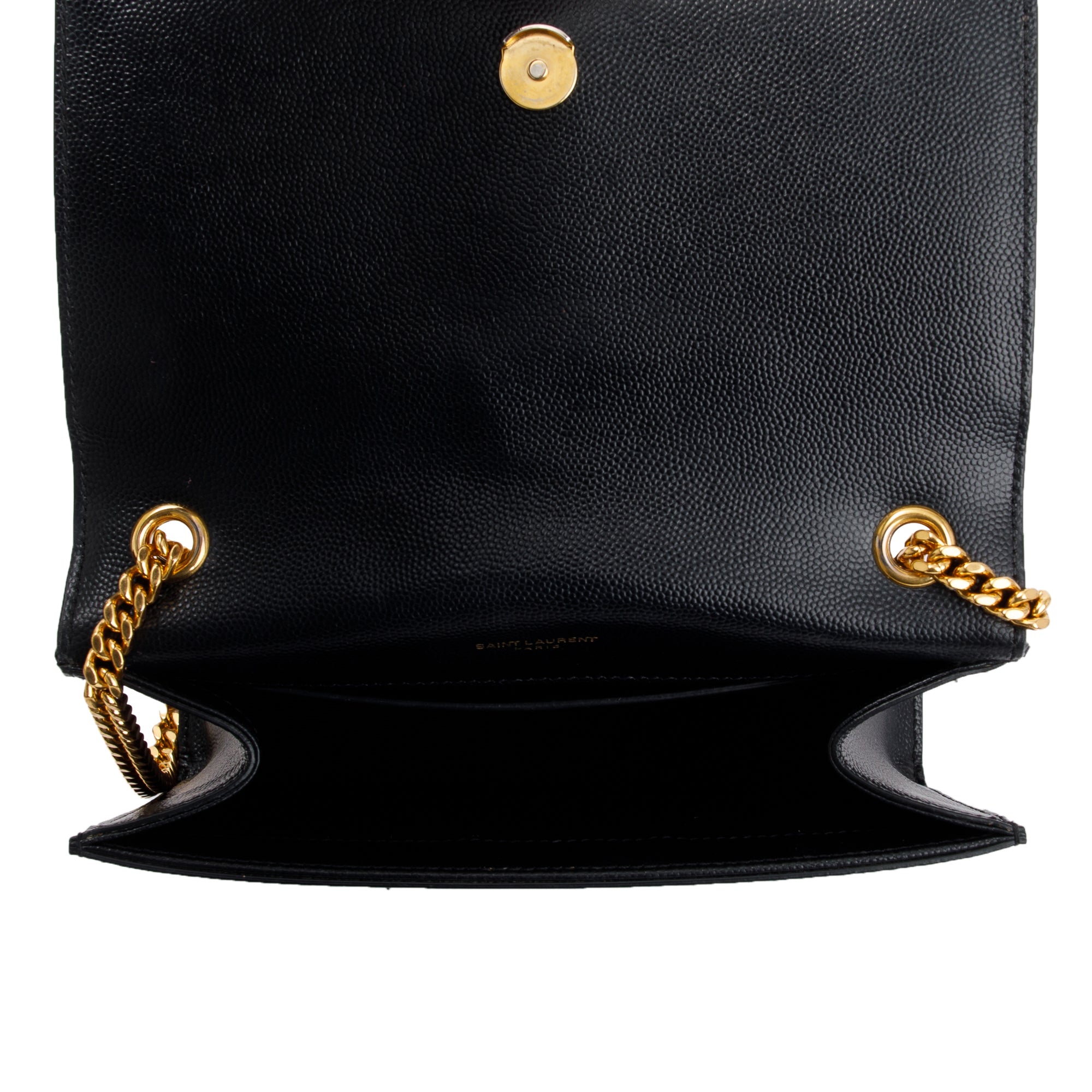 Saint Laurent Black Grain De Poudre Leather Small Kate Bag