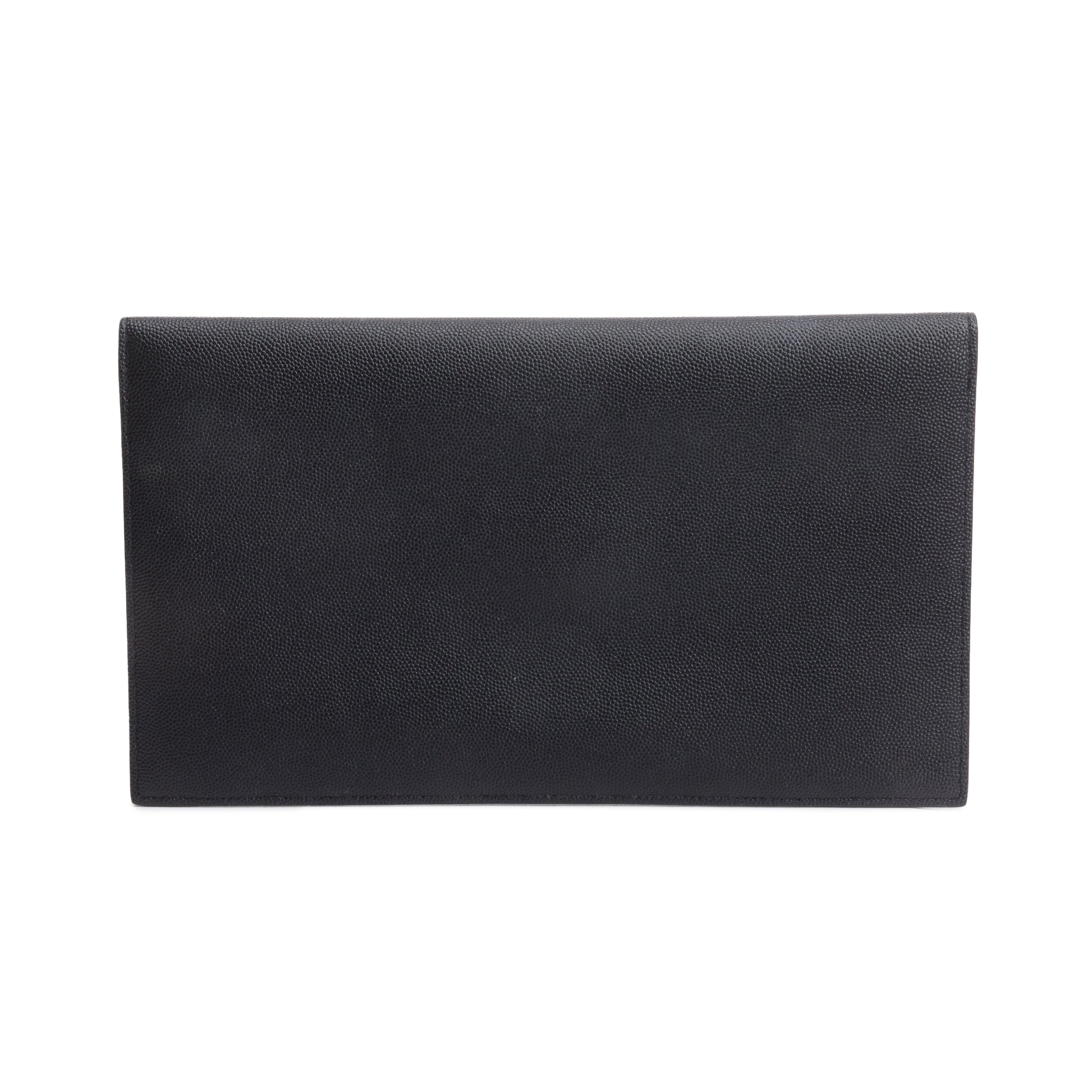 Saint Laurent Black Grain De Poudre Leather Uptown Pouch