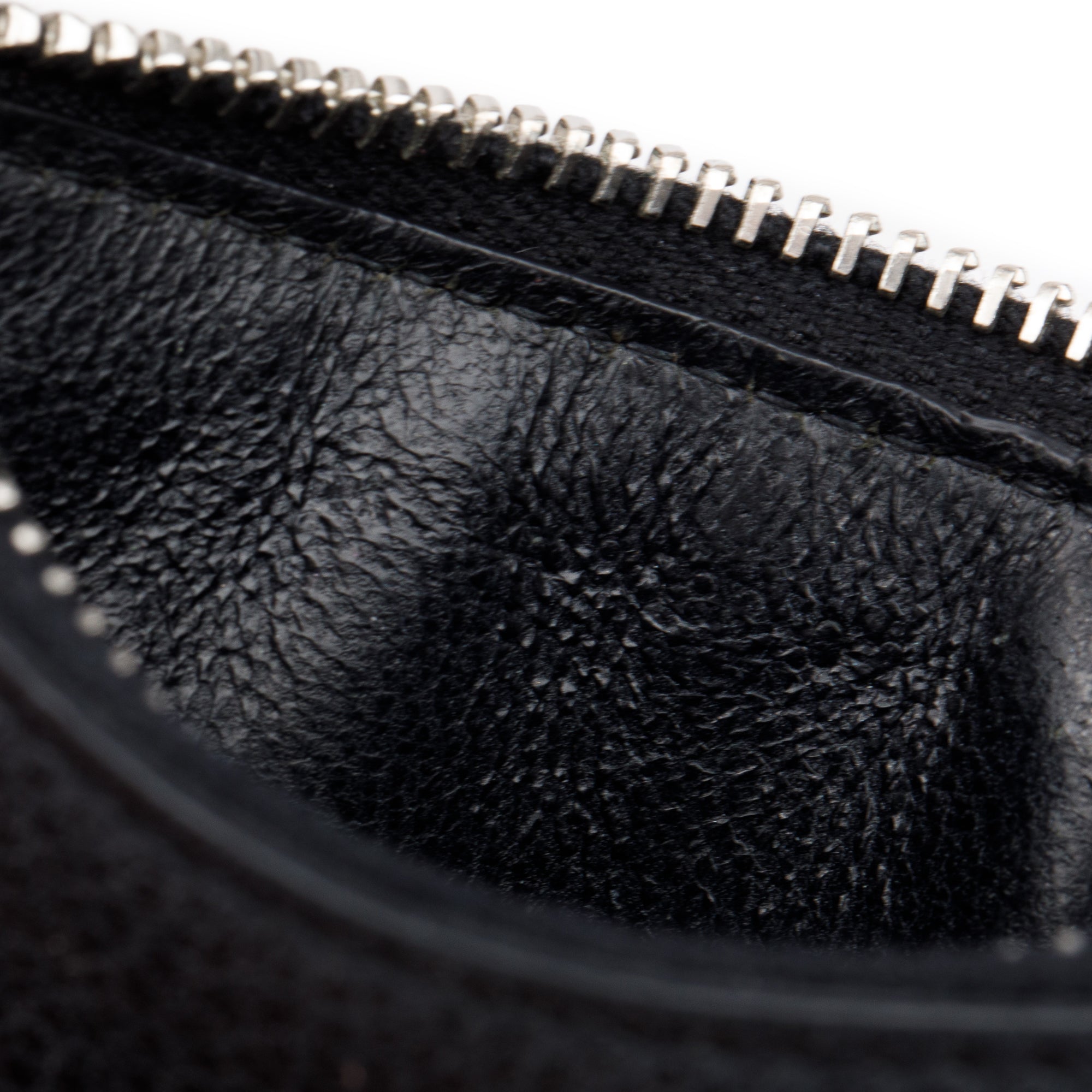 Saint Laurent Black Grain De Poudre Paris Fragments Zipped Card Case w/ Box