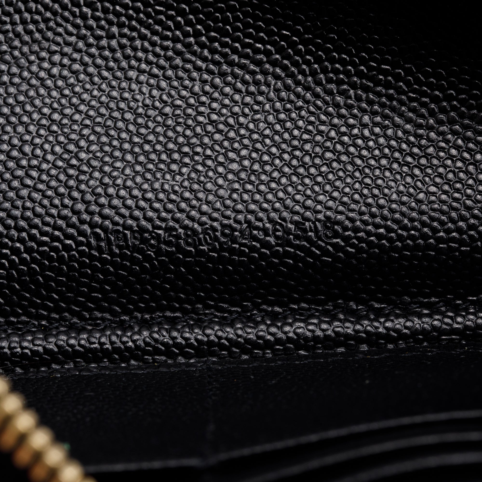 Saint Laurent Black Grained De Poudre Cassandre Matelasse Zip Around Wallet