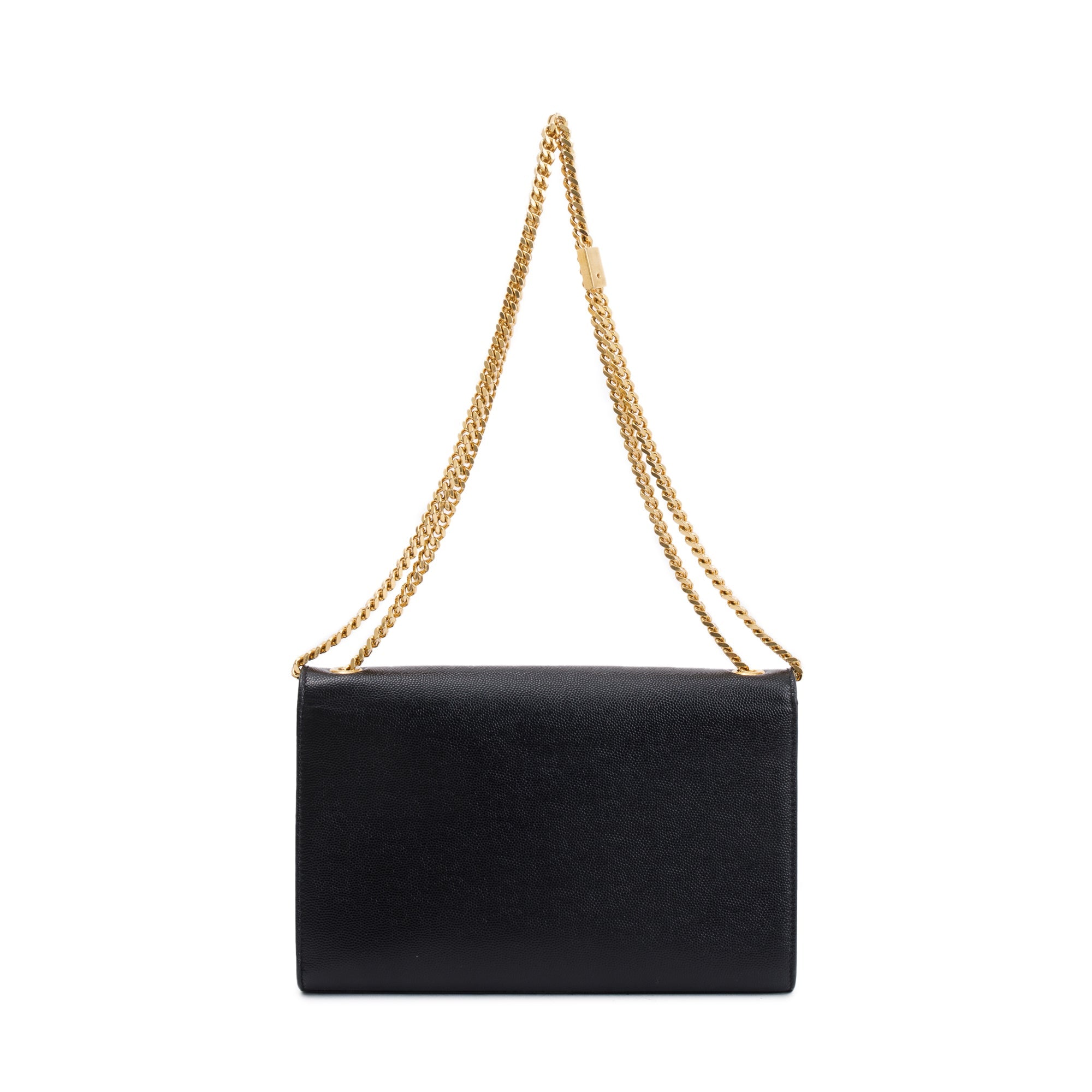 Saint Laurent Black Grained De Poudre Leather Medium Kate Bag