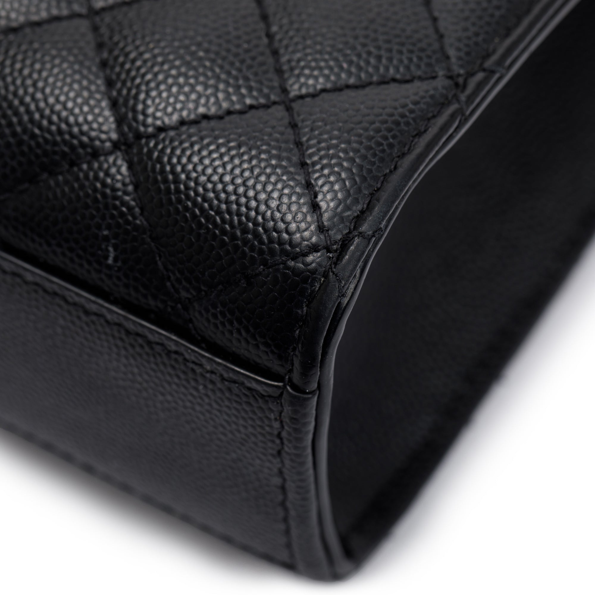 Saint Laurent Black Grained De Poudre Medium Envelope Shoulder Bag w/ Box