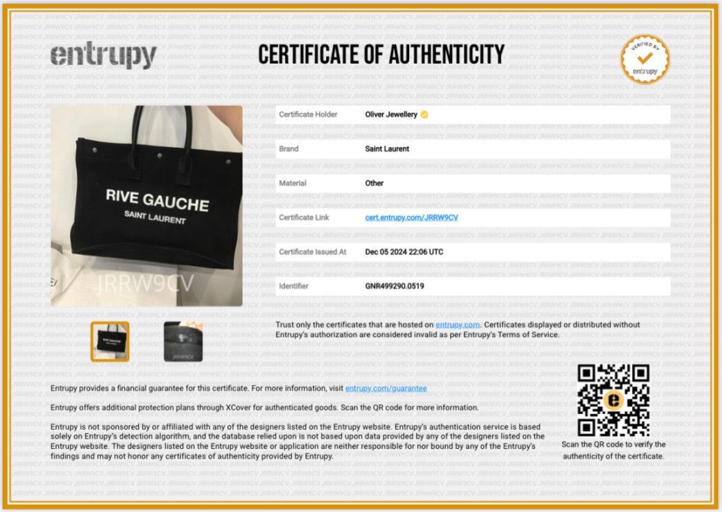 Saint Laurent Black Large Rive Gauche Canvas Tote