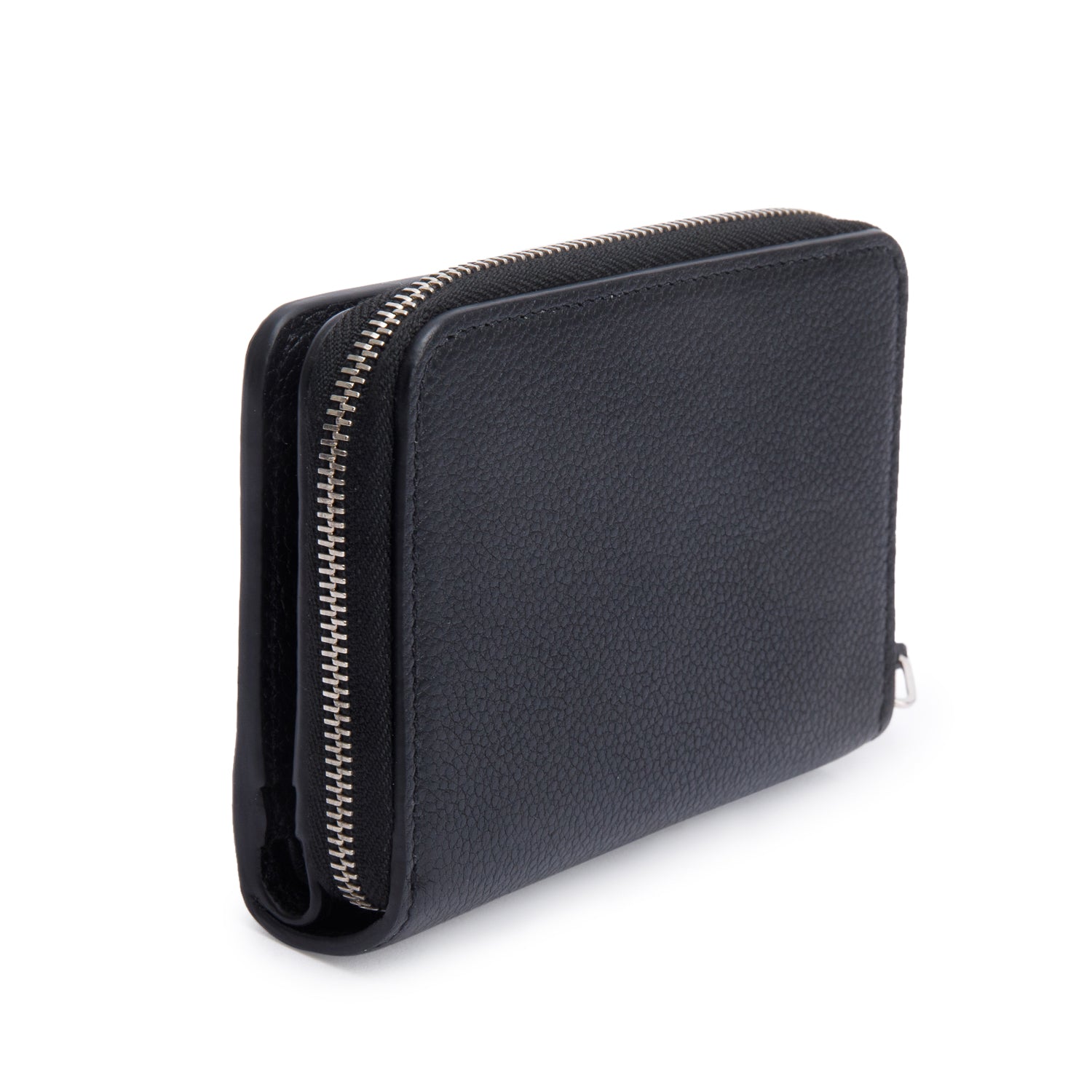 Saint Laurent Black Leather Rive Gauche Compact Wallet w/ Box