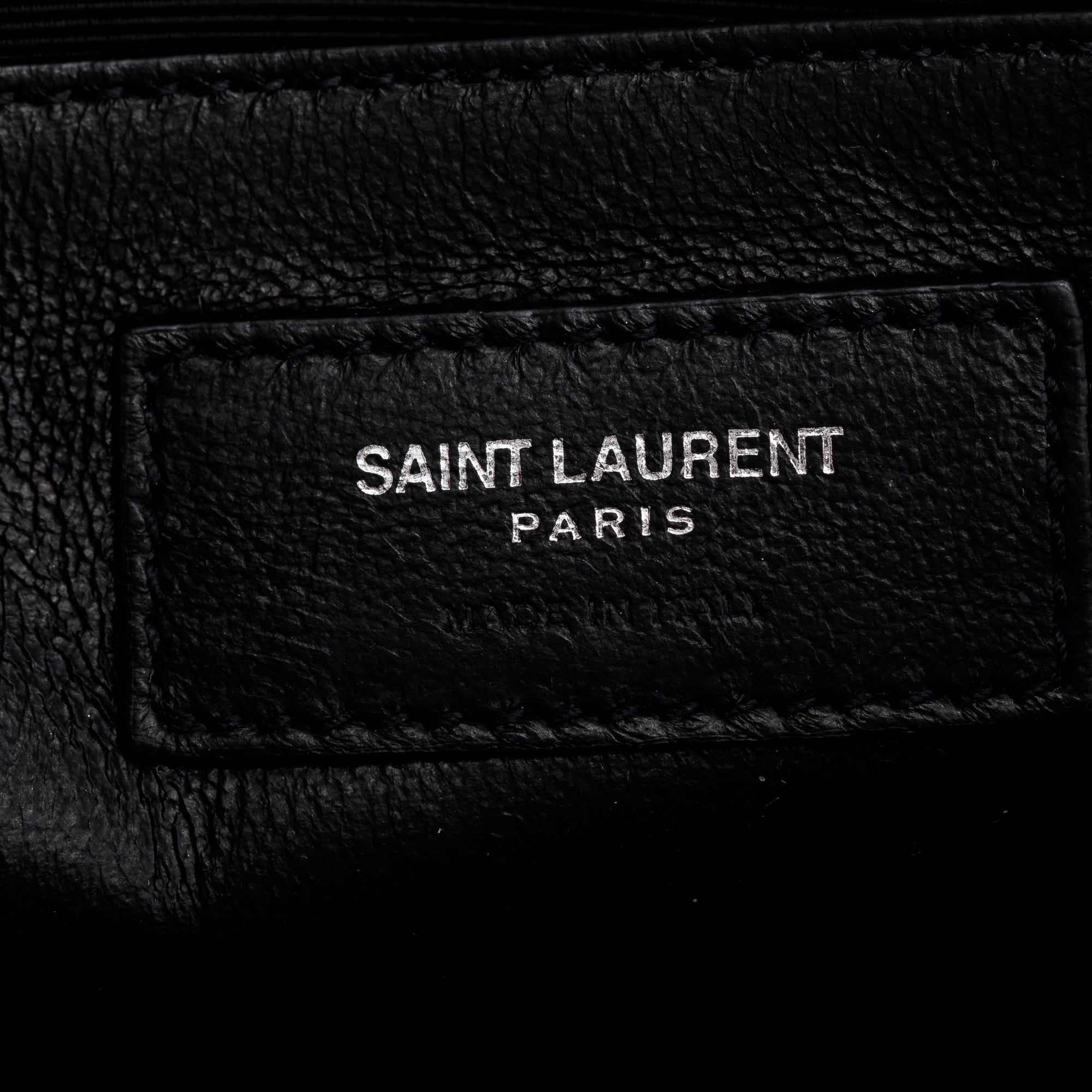 Saint Laurent Black Lizard-Embossed Leather Small Kate Tassel Bag