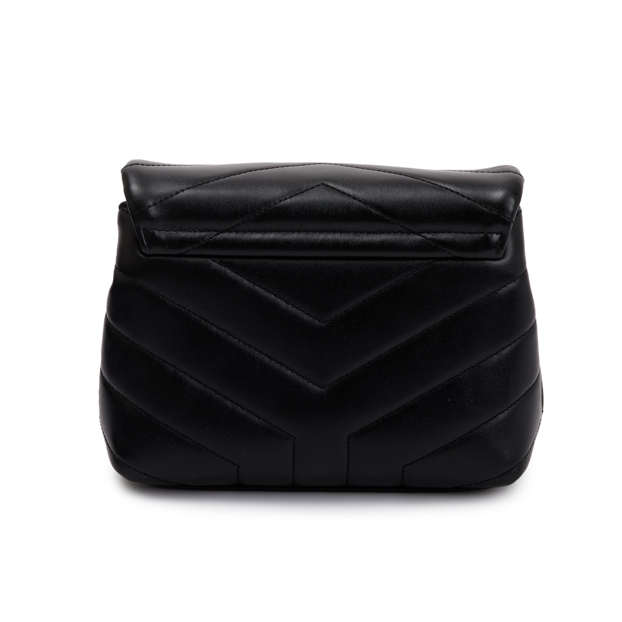 Saint Laurent Black Monogram Matelasse Toy Loulou Crossbody Bag
