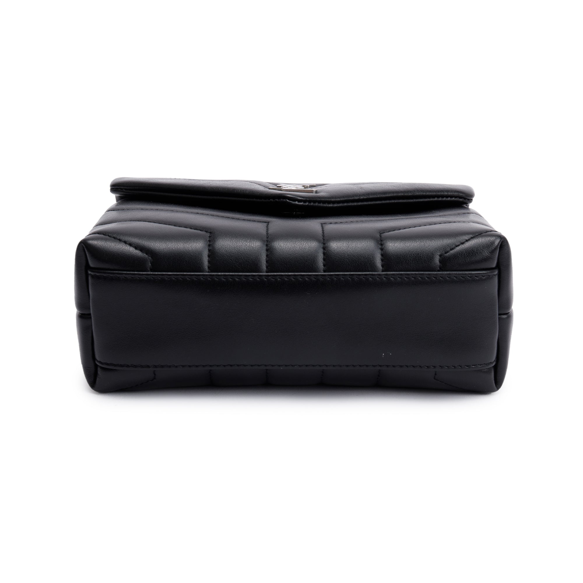 Saint Laurent Black Monogram Matelasse Toy Loulou Crossbody Bag