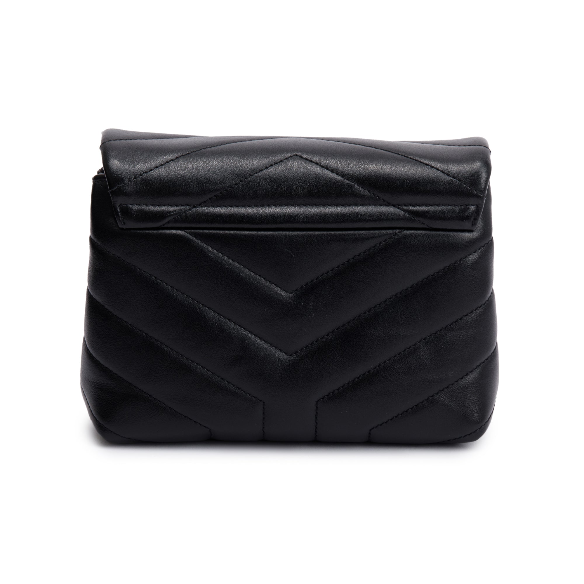 Saint Laurent Black Monogram Matelasse Toy Loulou Crossbody Bag w/ Box