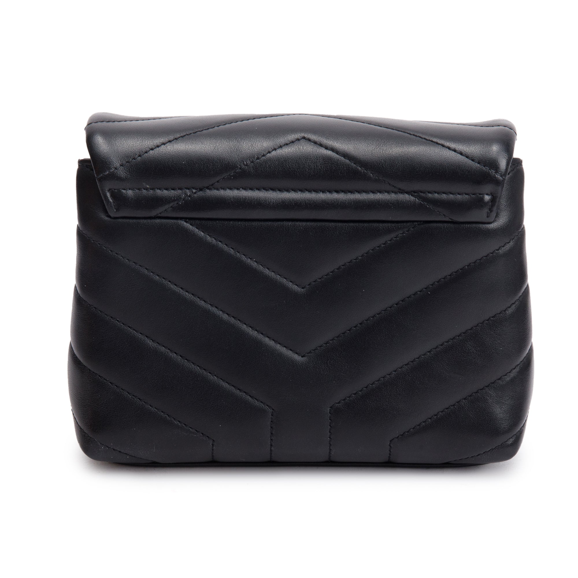 Saint Laurent Black Monogram Matelasse Toy Loulou Crossbody Bag w/ Box