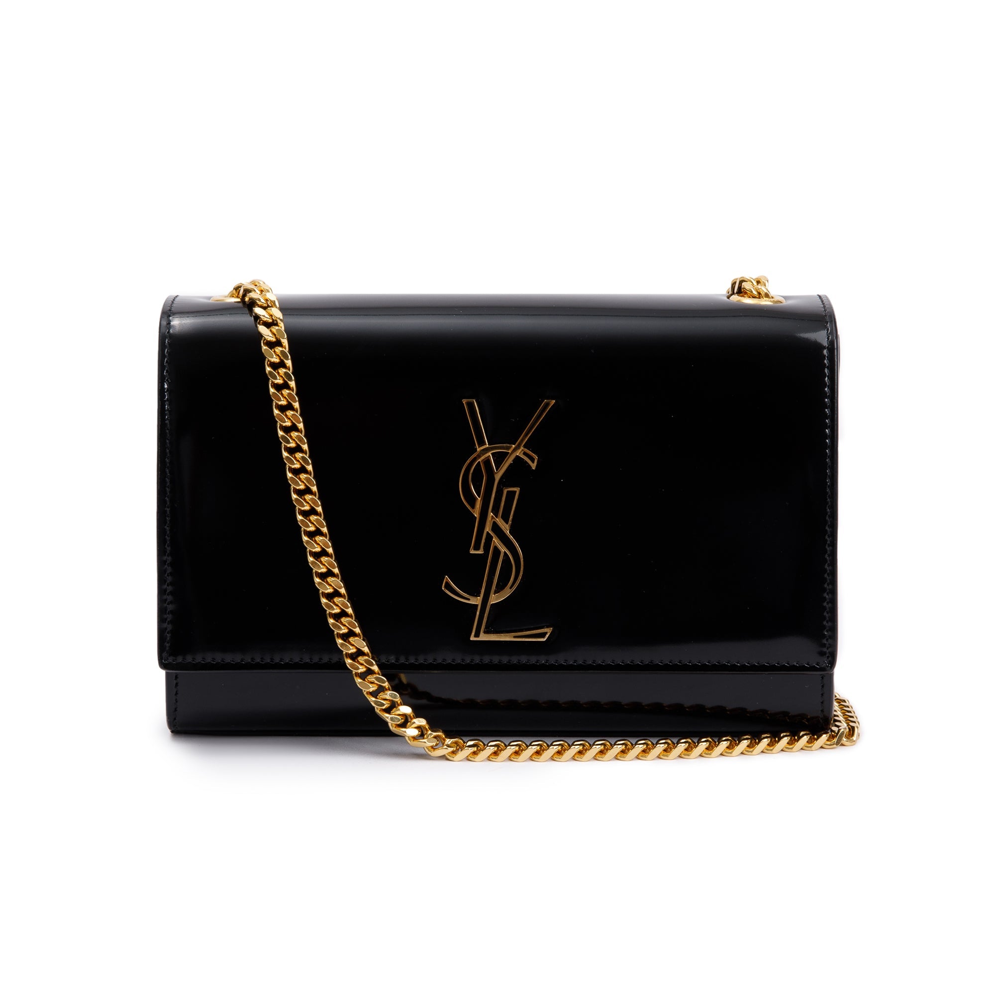 Saint Laurent Black Patent Leather Kate Bag