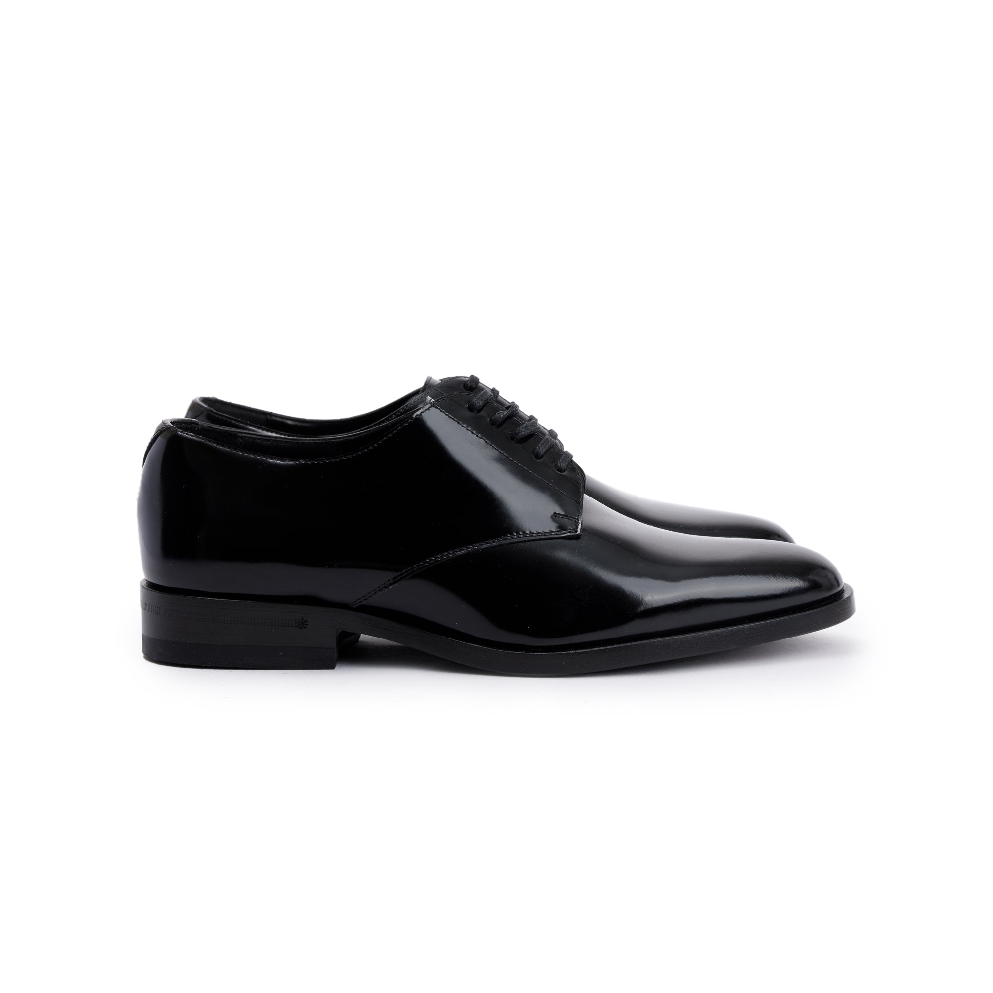 Saint Laurent Black Patent Leather Montaigne 25 Uniform Shoes, Size 37 w/ Box