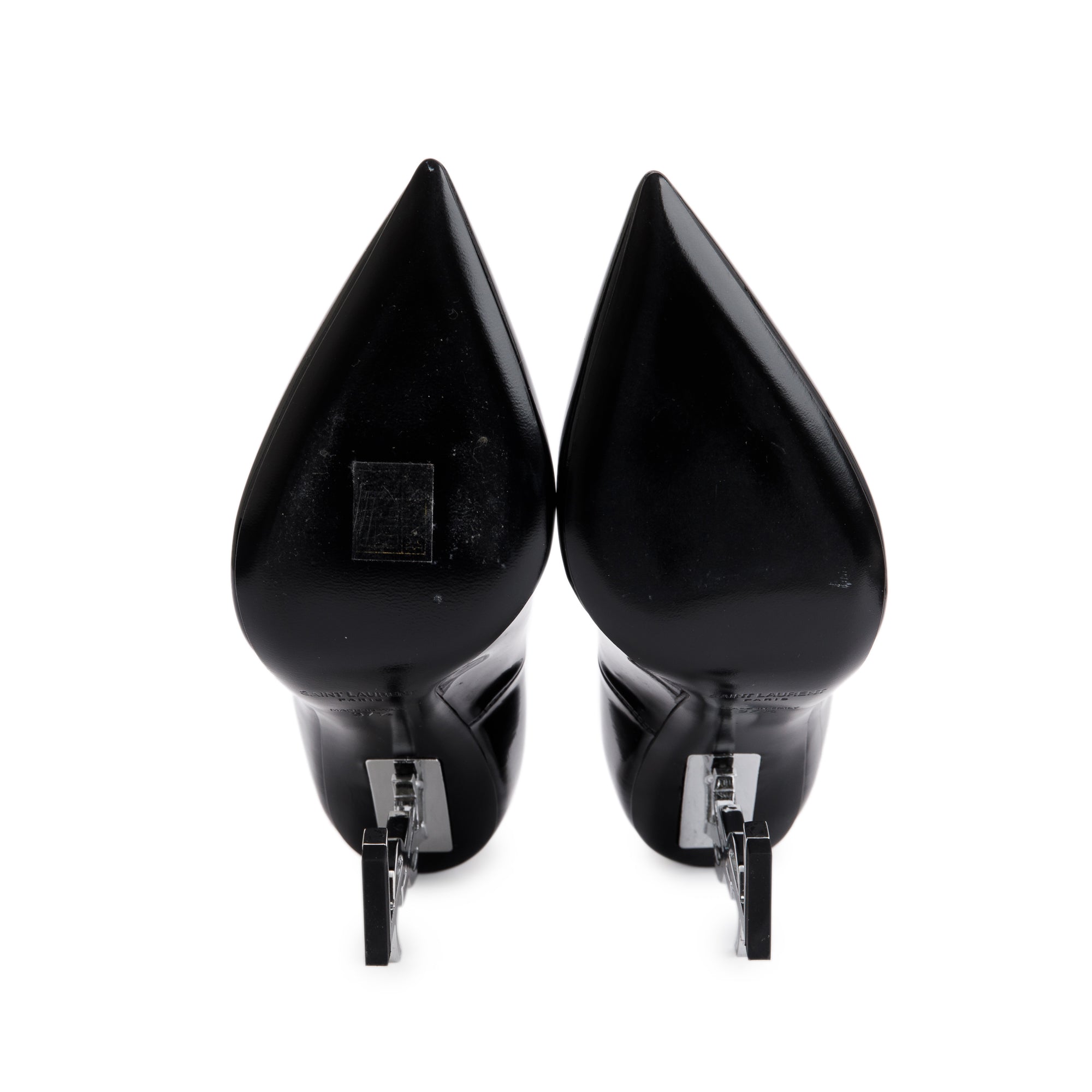 Saint Laurent Black Patent Leather Opyum 110 Pumps, Size 37 w/ Box