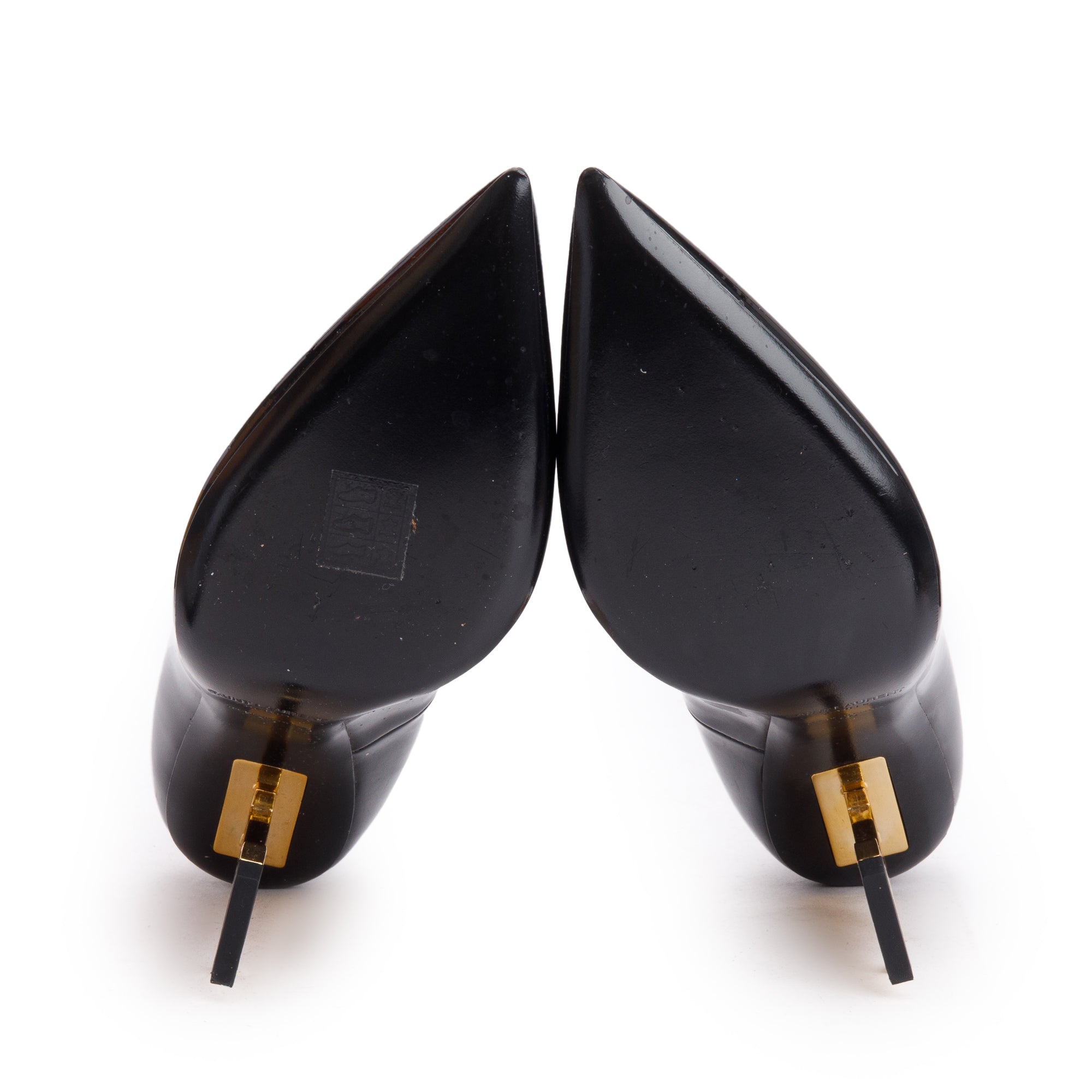 Saint Laurent Black Patent Leather Opyum Pumps, Size 40