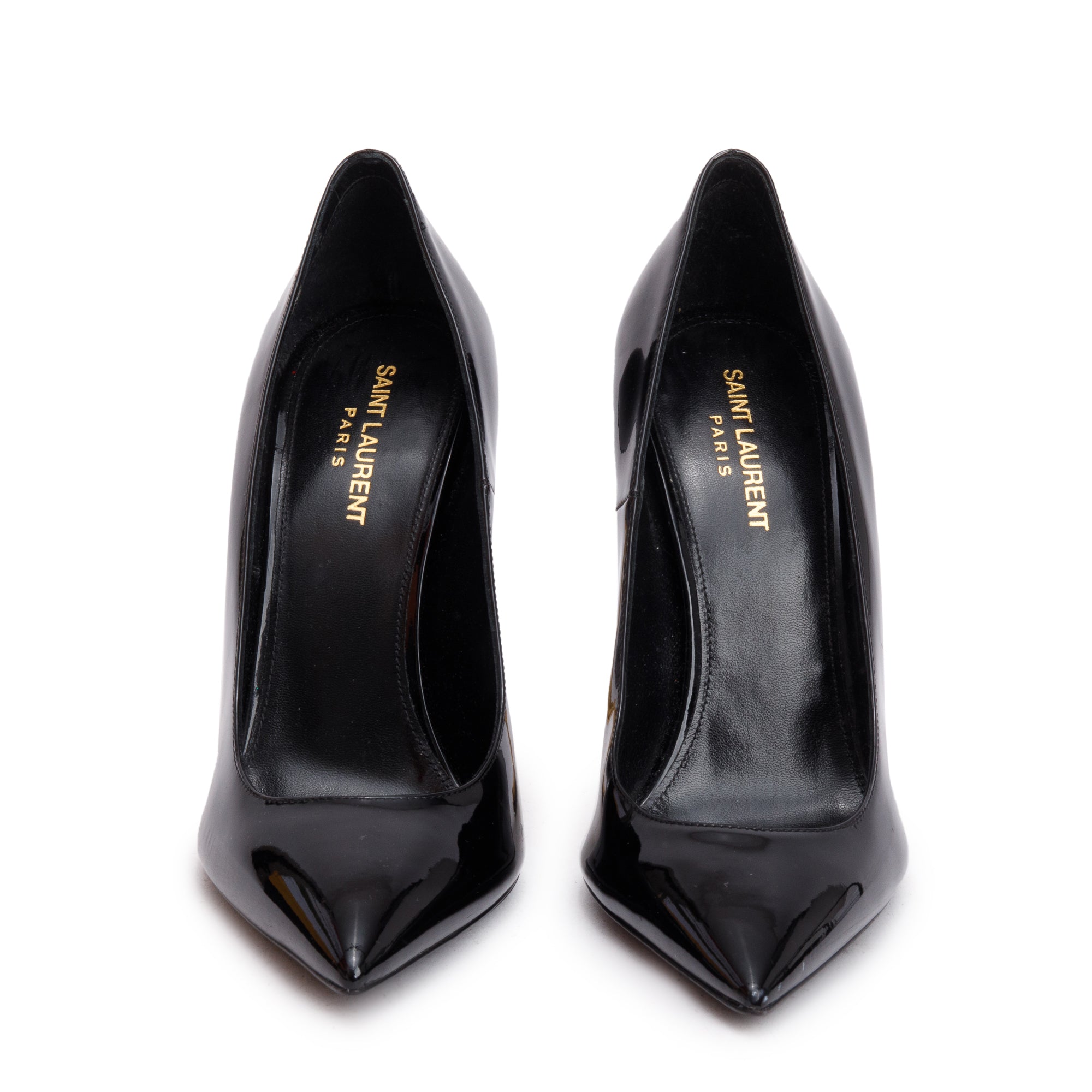 Saint Laurent Black Patent Leather Opyum Pumps, Size 40
