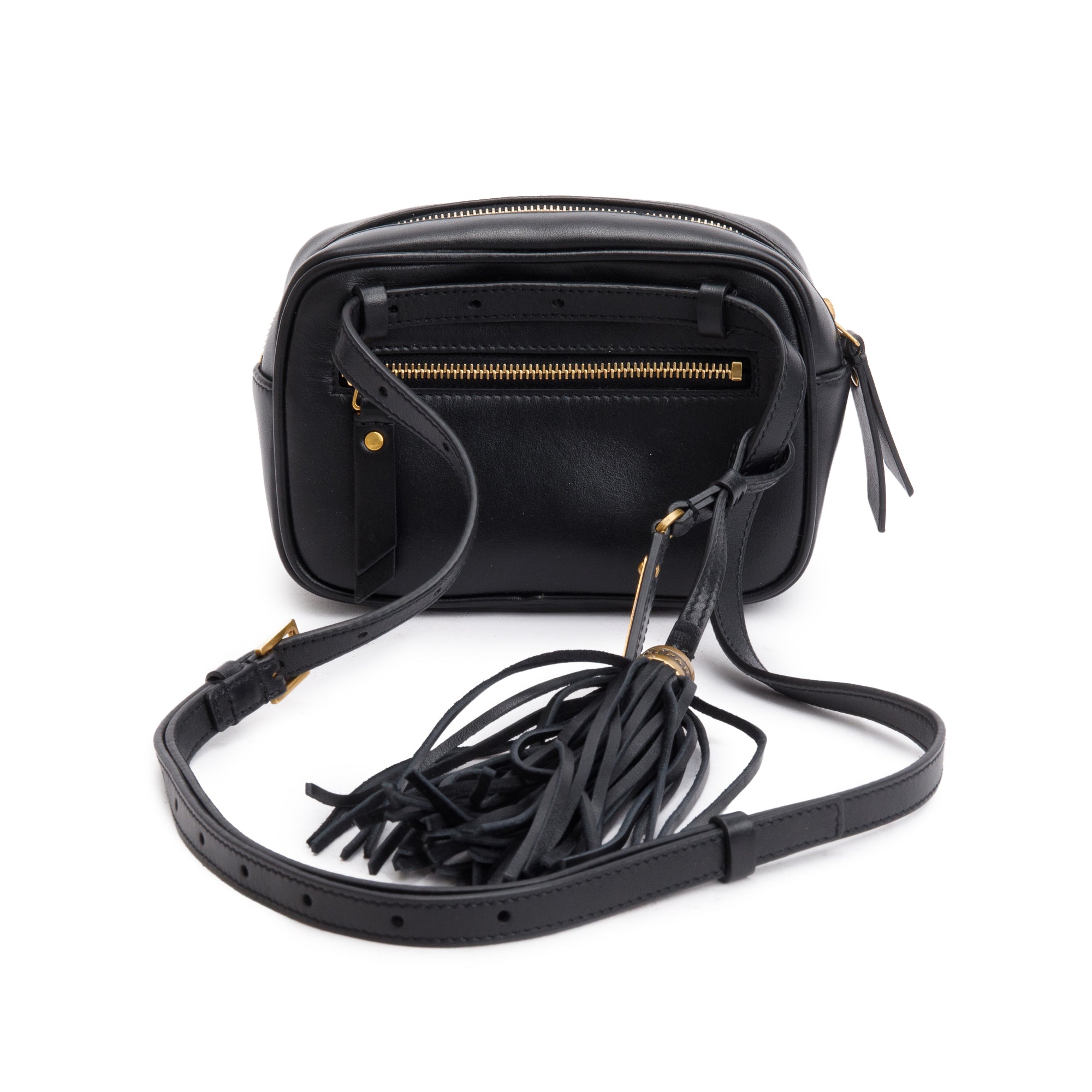Saint Laurent Black Quilted Calfskin Leather Lou Belt Bag