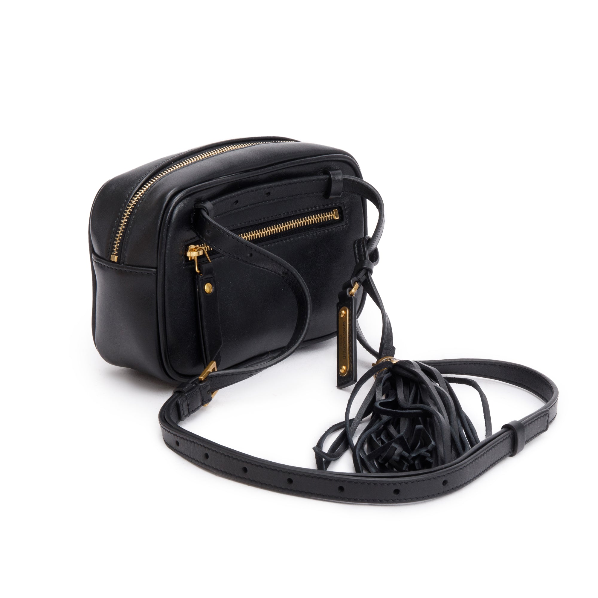 Saint Laurent Black Quilted Calfskin Leather Lou Belt Bag