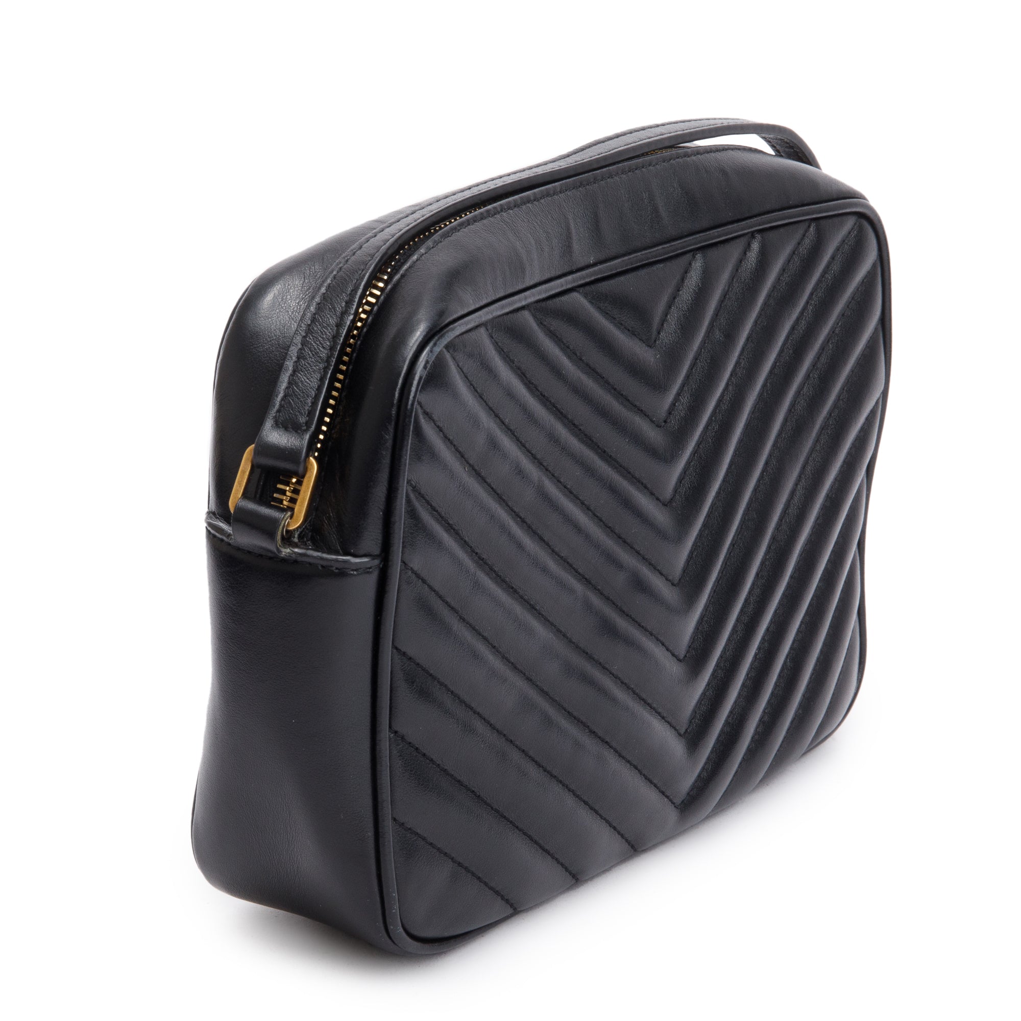 Saint Laurent Black Quilted Leather Lou Camera Bag