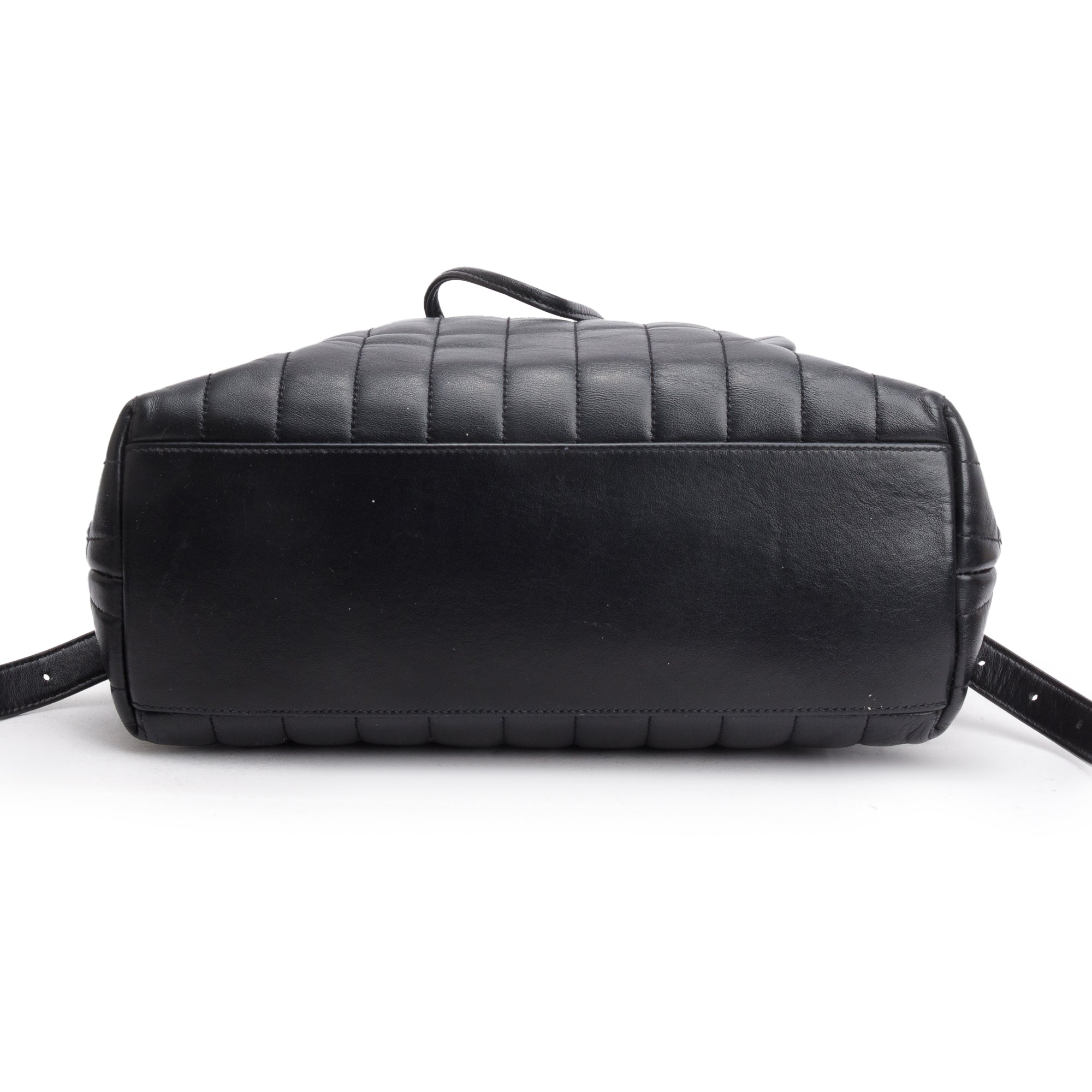 Saint Laurent Black Y Quilted Calfskin Leather Medium Loulou Backpack