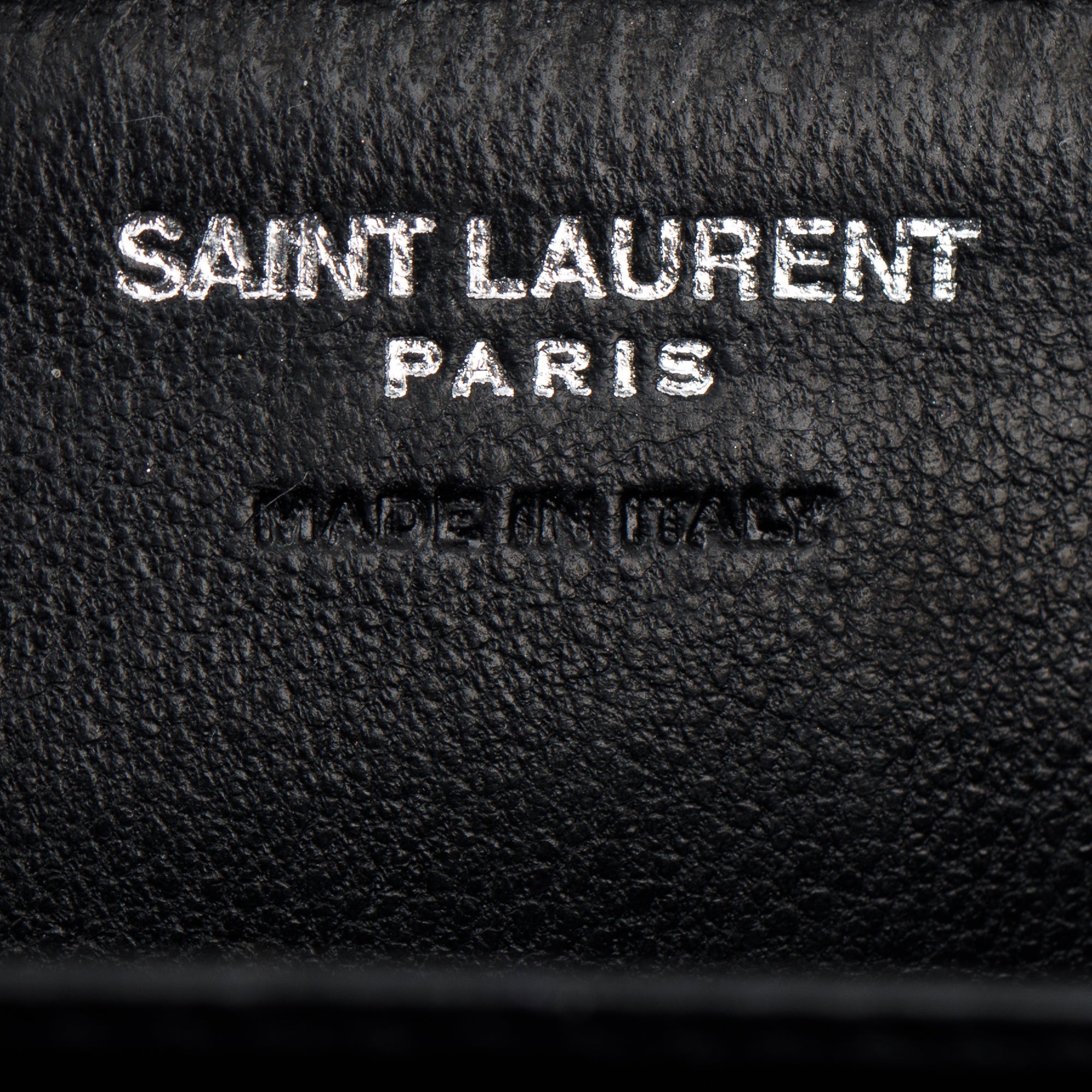 Saint Laurent Black Y Quilted Leather Coin Card Wallet w/ Box
