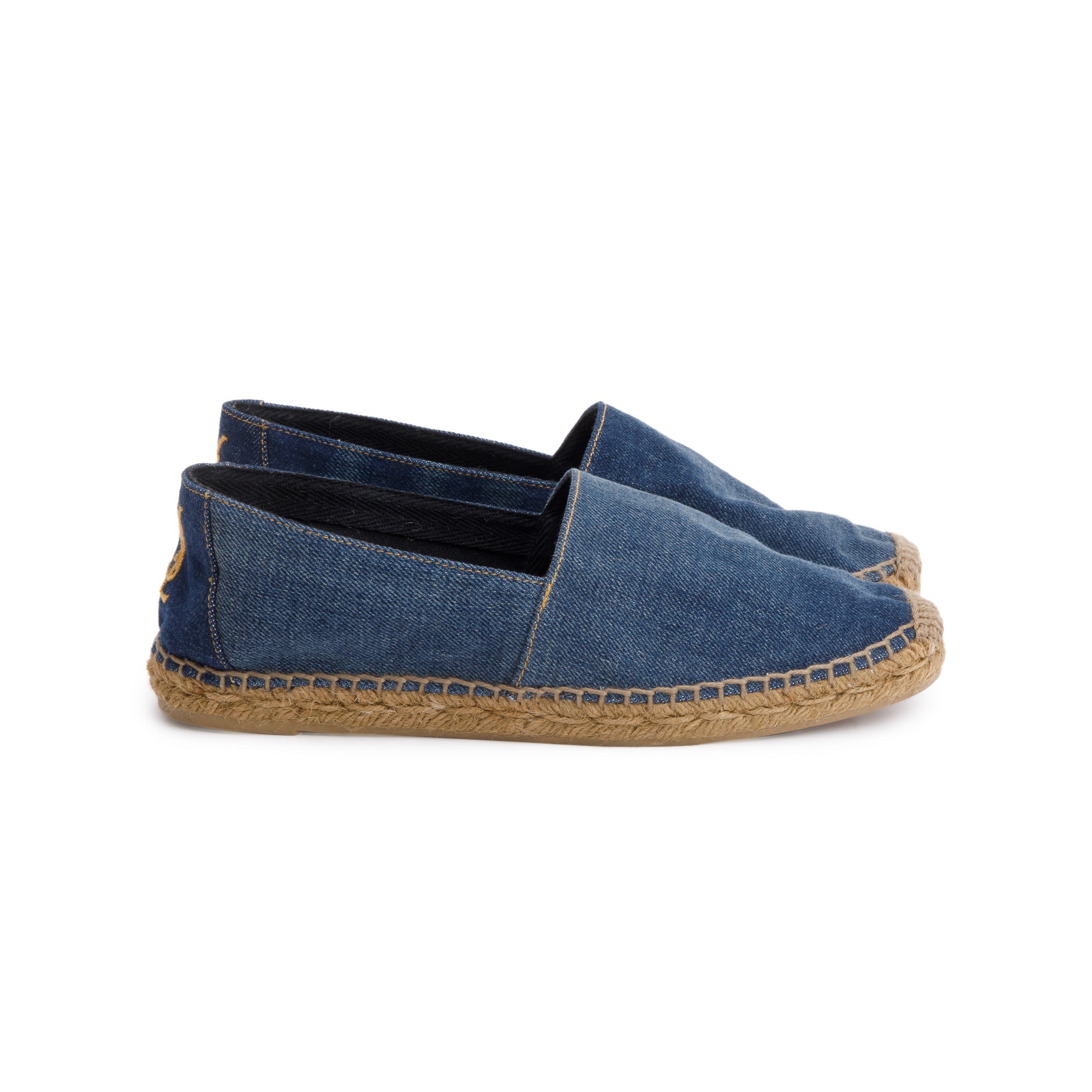 Saint Laurent Blue Denim Espadrilles, Size 39 w/ Box