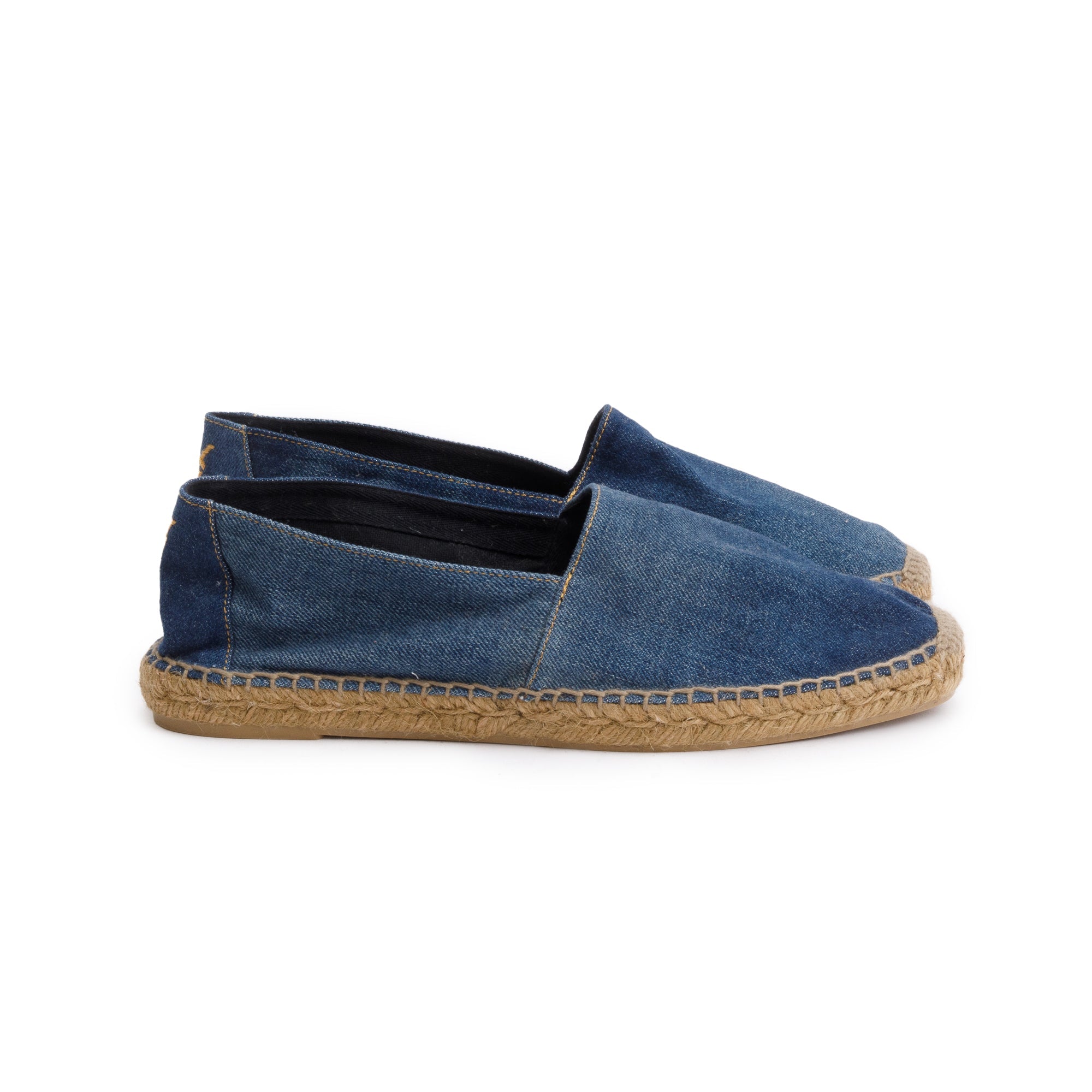 Saint Laurent Blue Denim Espadrilles, Size 43.5