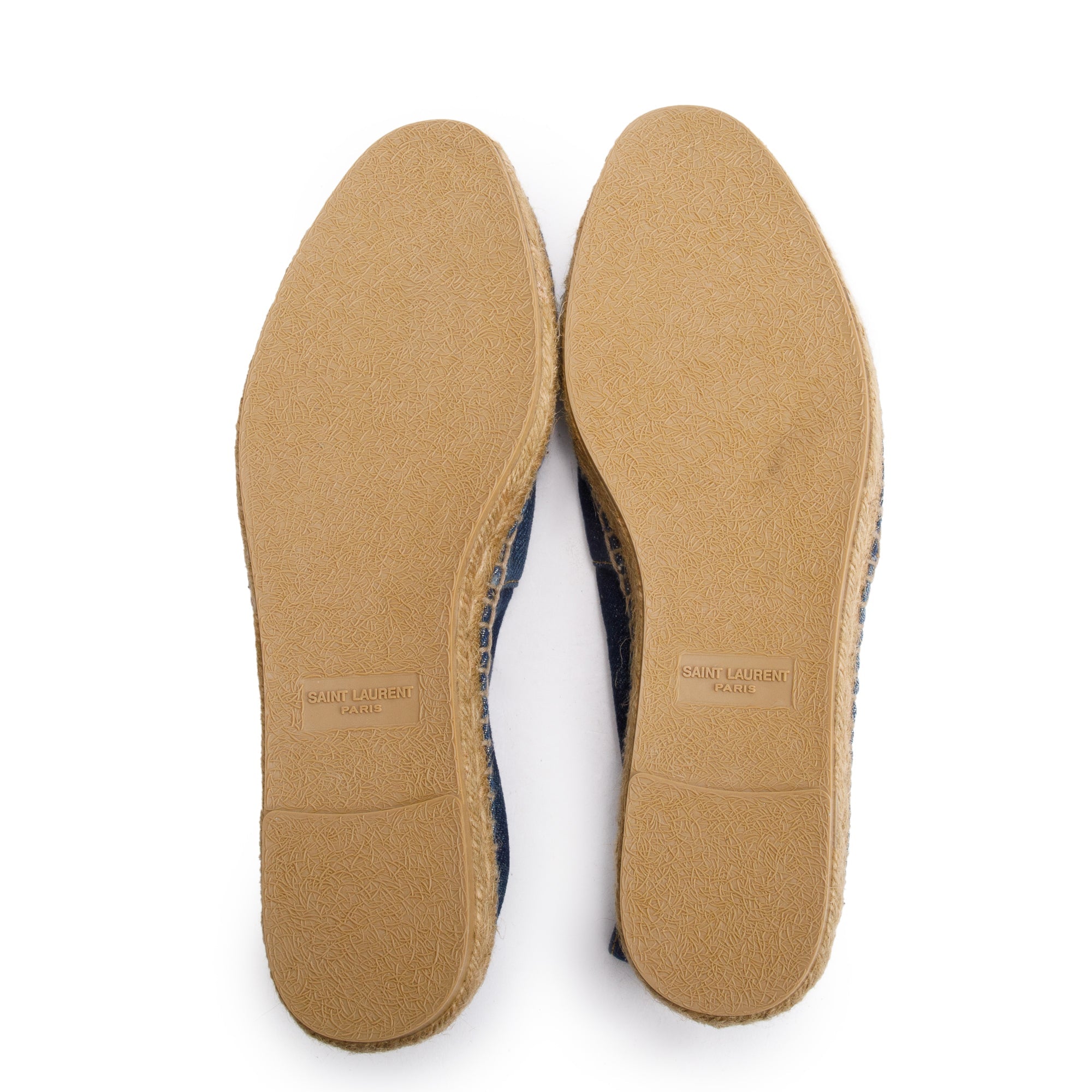 Saint Laurent Blue Denim Espadrilles, Size 43.5