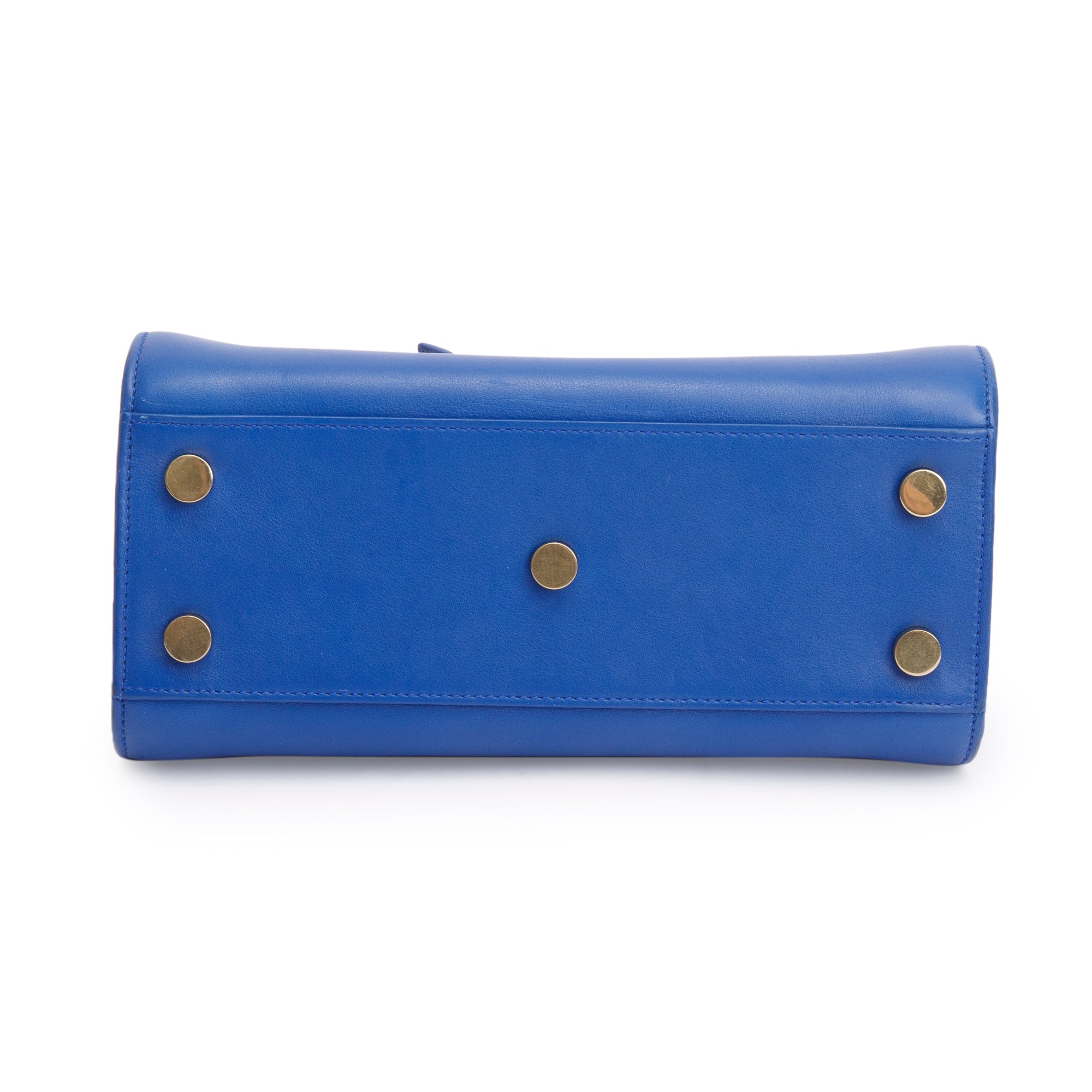 Saint Laurent Blue Smooth Leather Nano Sac De Jour w/ Strap