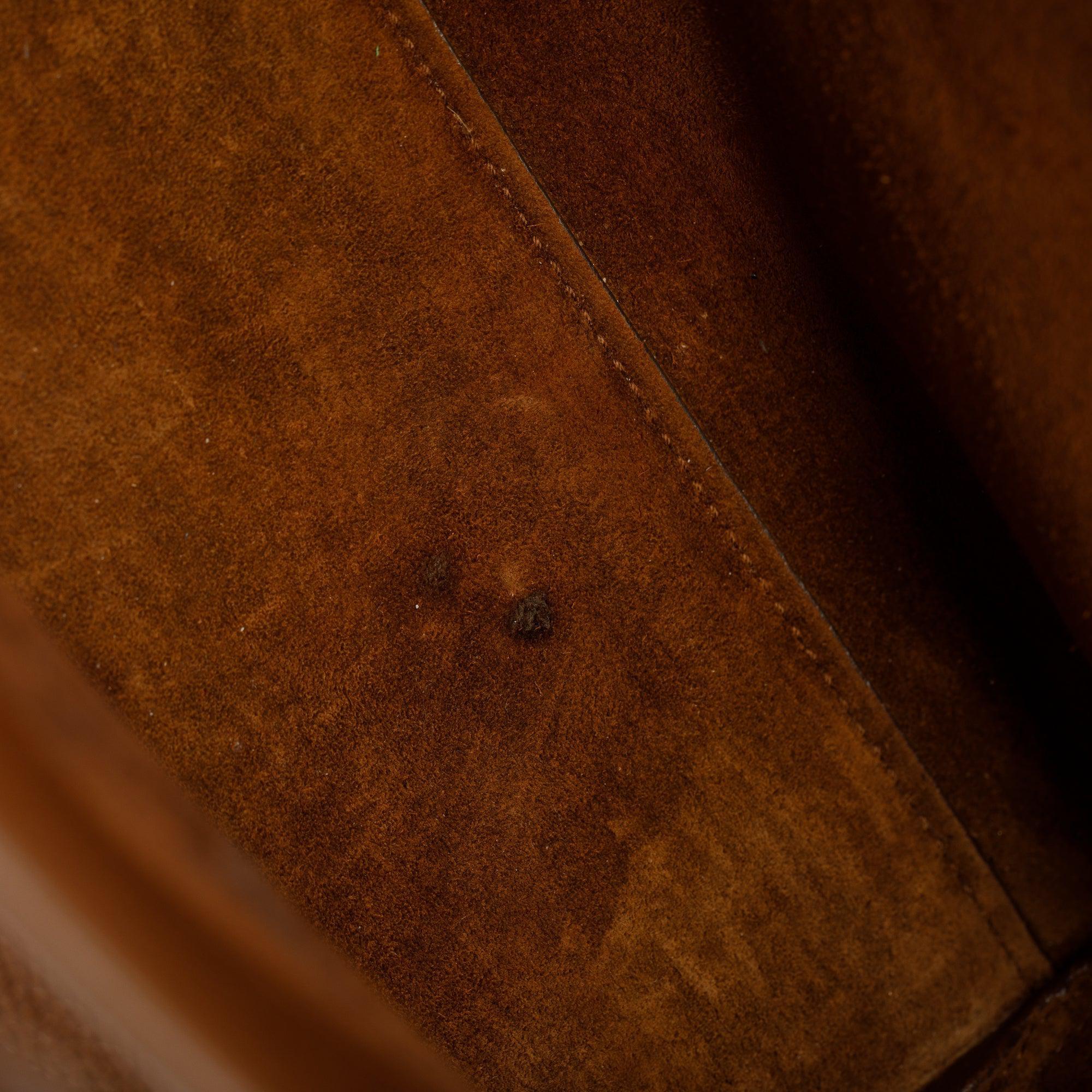 Saint Laurent Brown Grained Calfskin Leather Baby Sac De Jour w/ Strap & Pouch