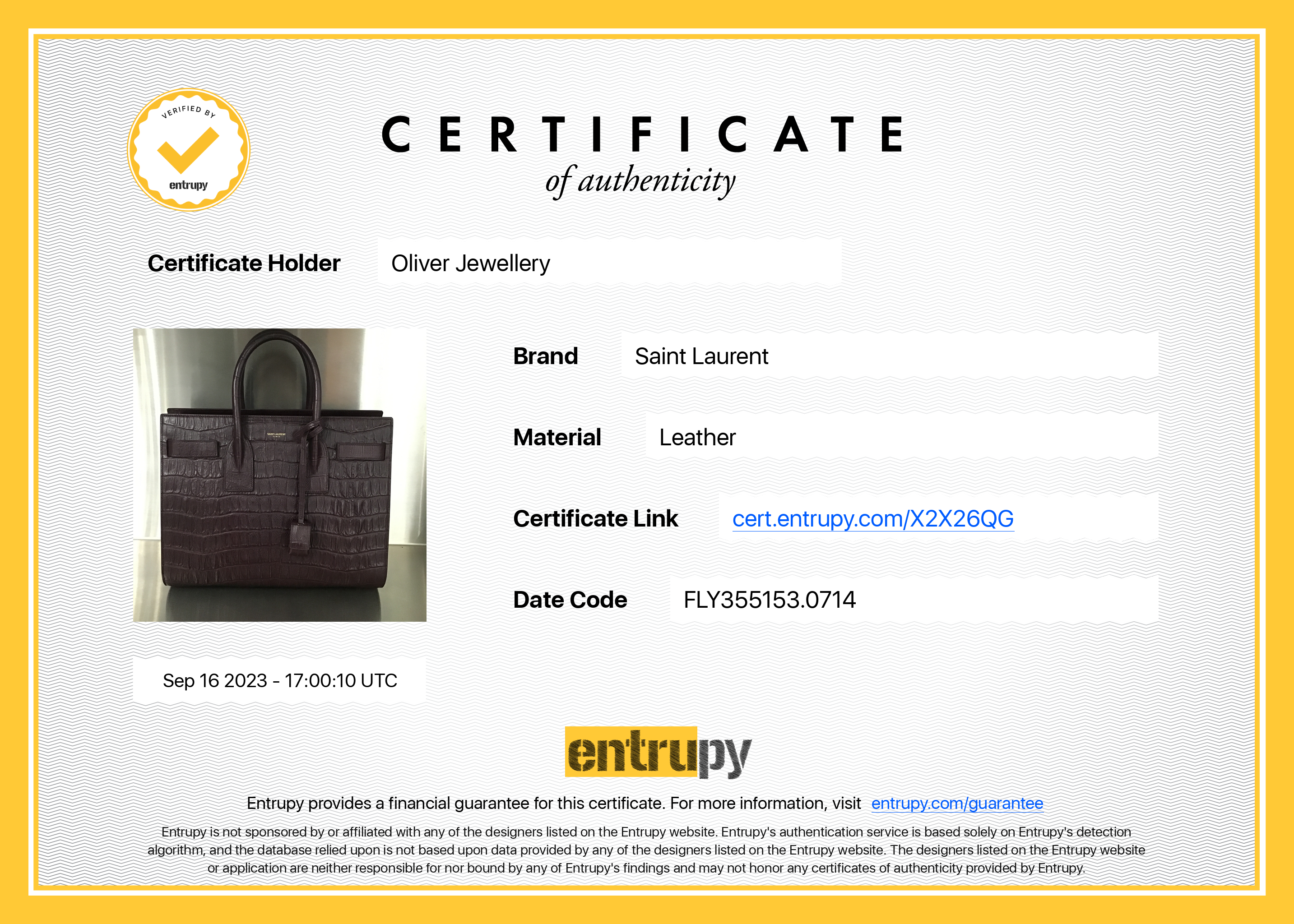 Saint Laurent Burgundy Crocodile Embossed Calfskin Small Sac De Jour w/ Strap