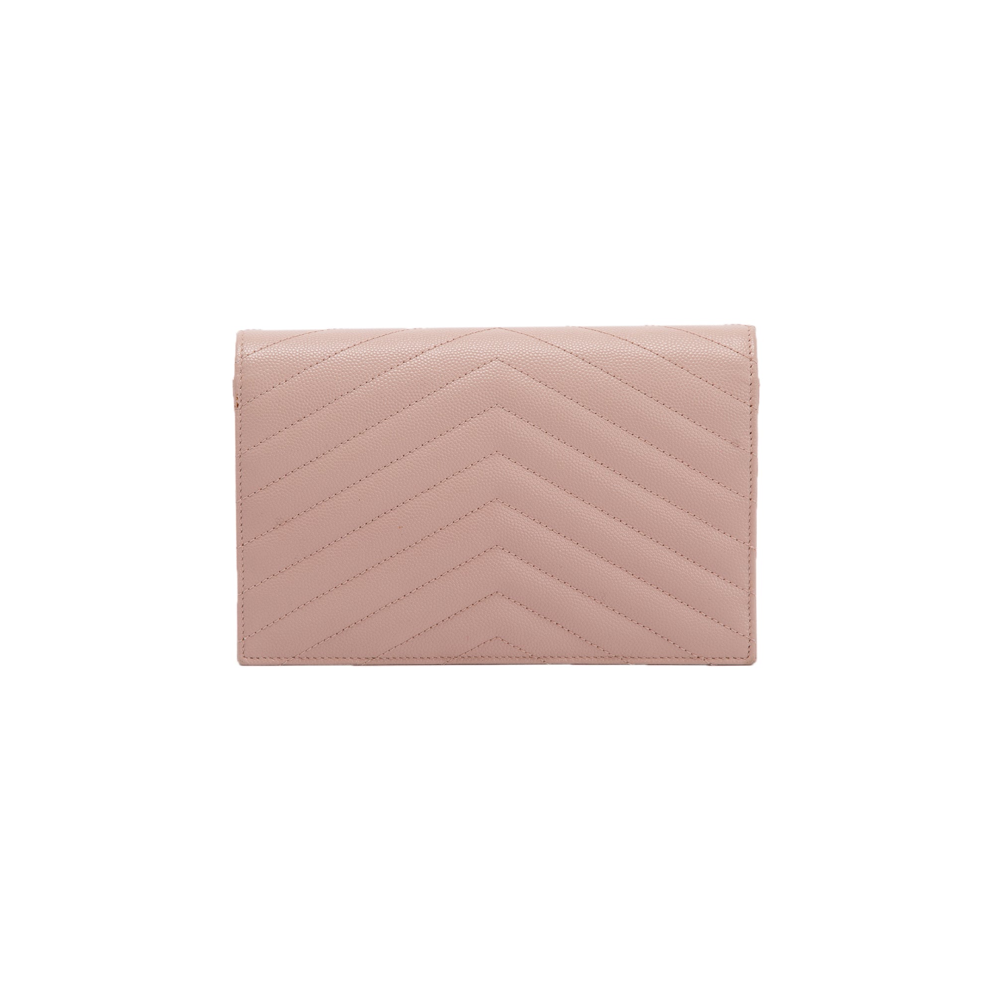 Saint Laurent Cassandre Matelasse Envelope Chain Wallet