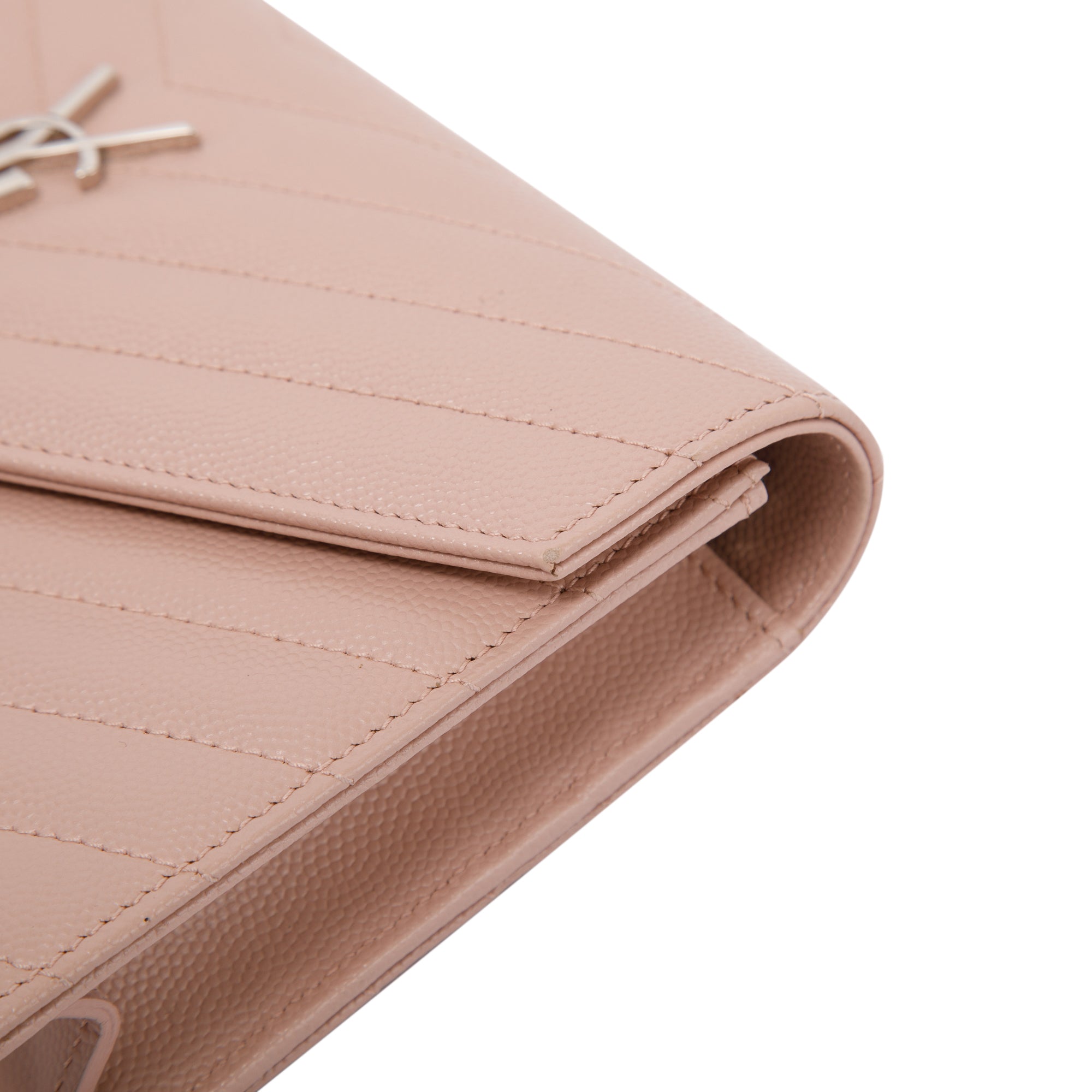 Saint Laurent Cassandre Matelasse Envelope Chain Wallet