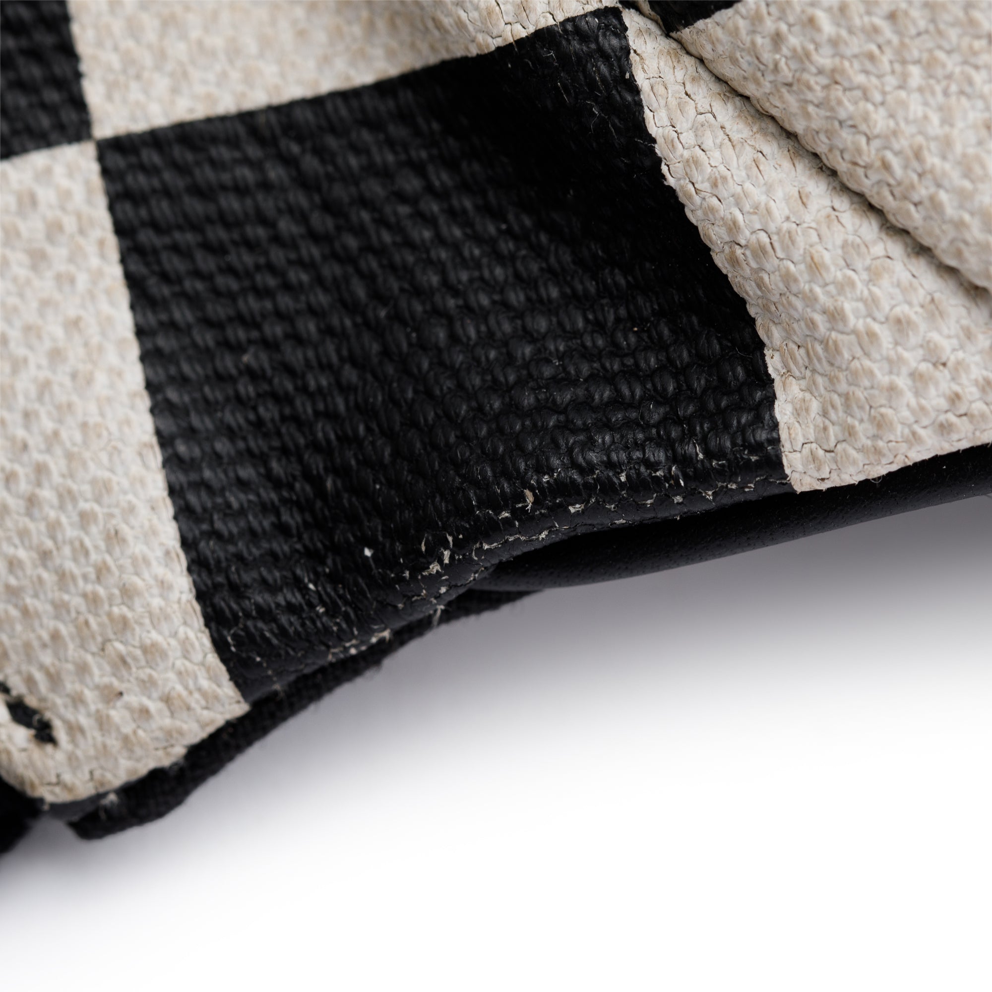 Saint Laurent Checkered Print Canvas Belt Bag