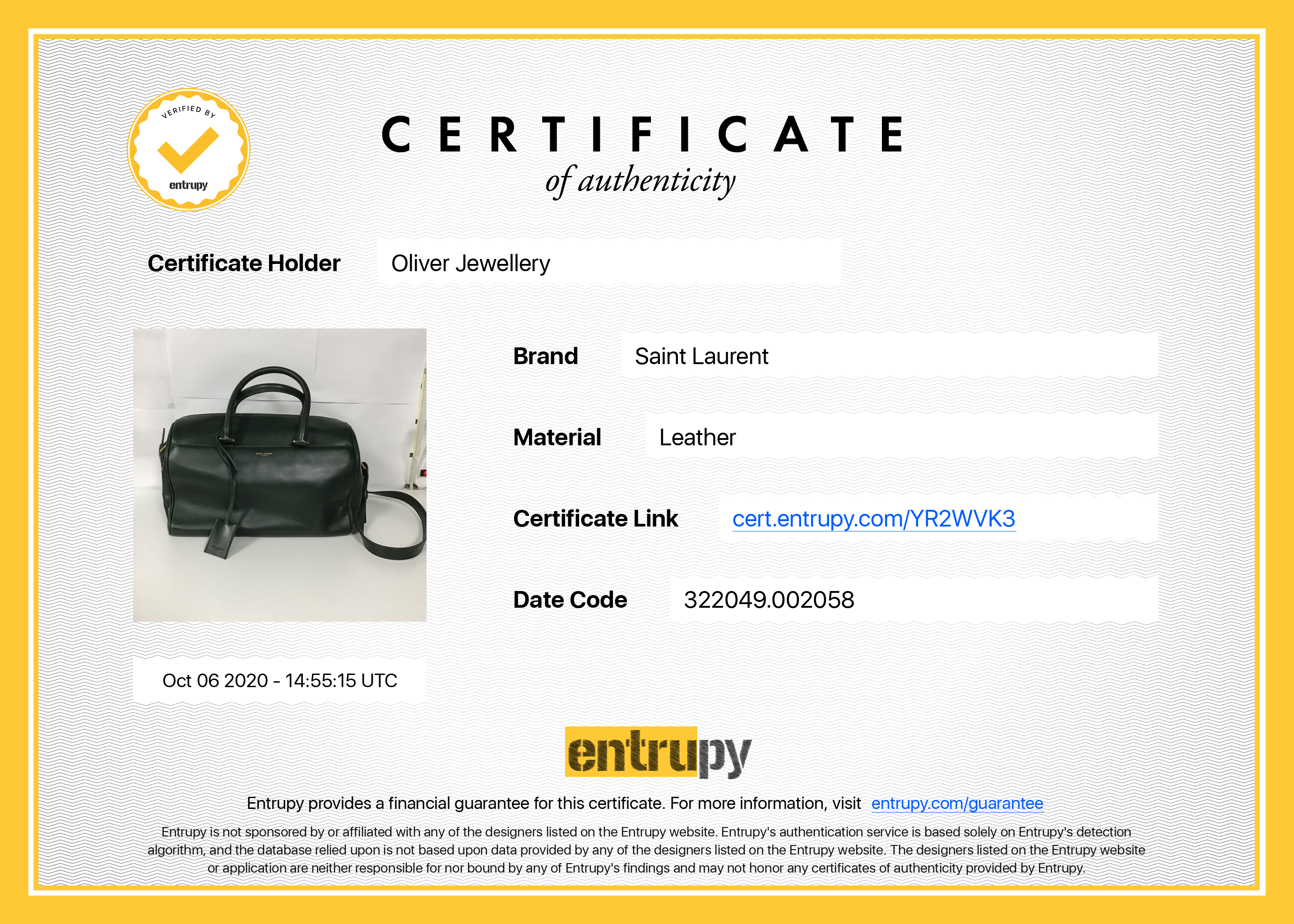 Saint Laurent Classic Duffle 6 Bag