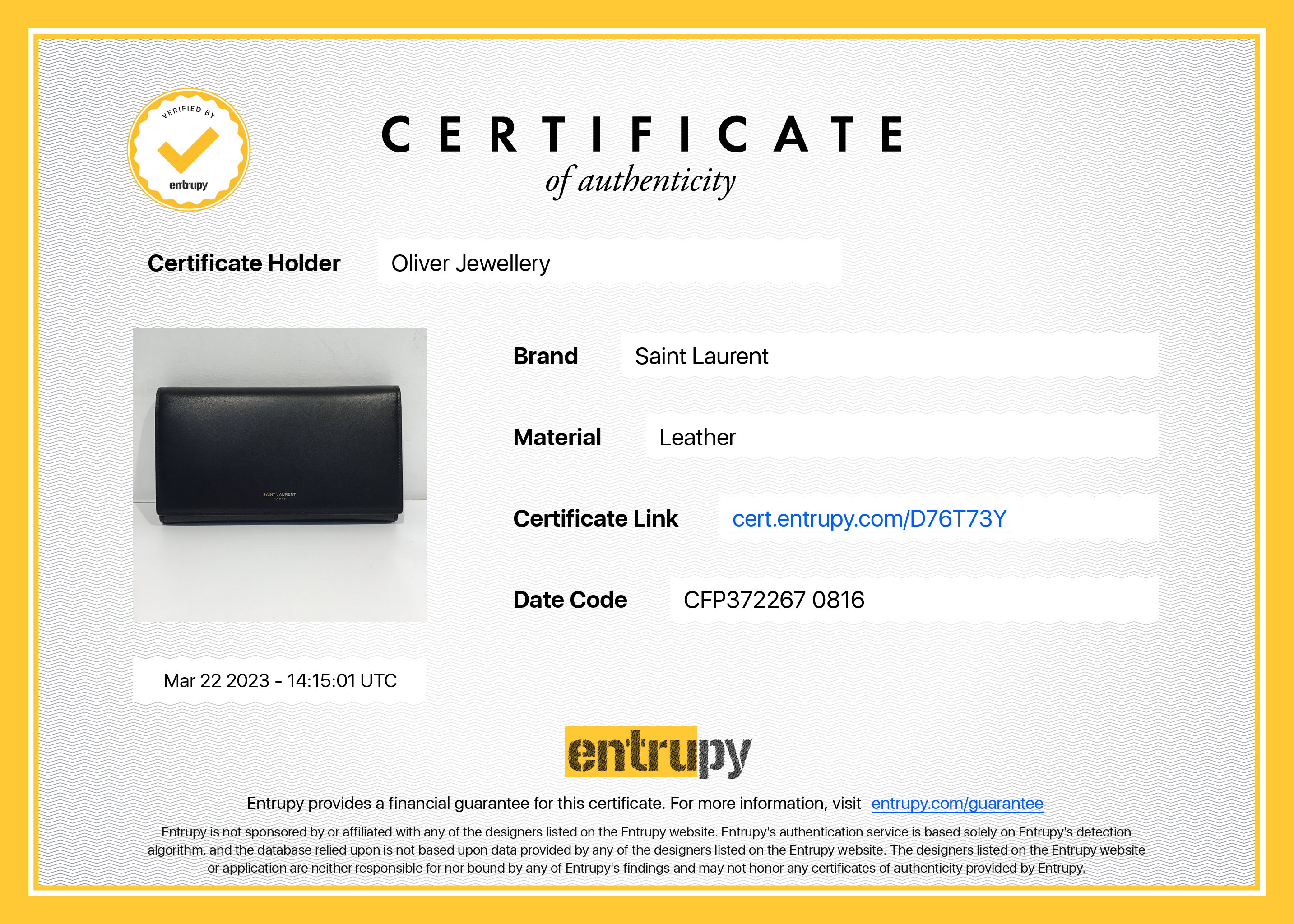 Saint Laurent Continental Flap Wallet