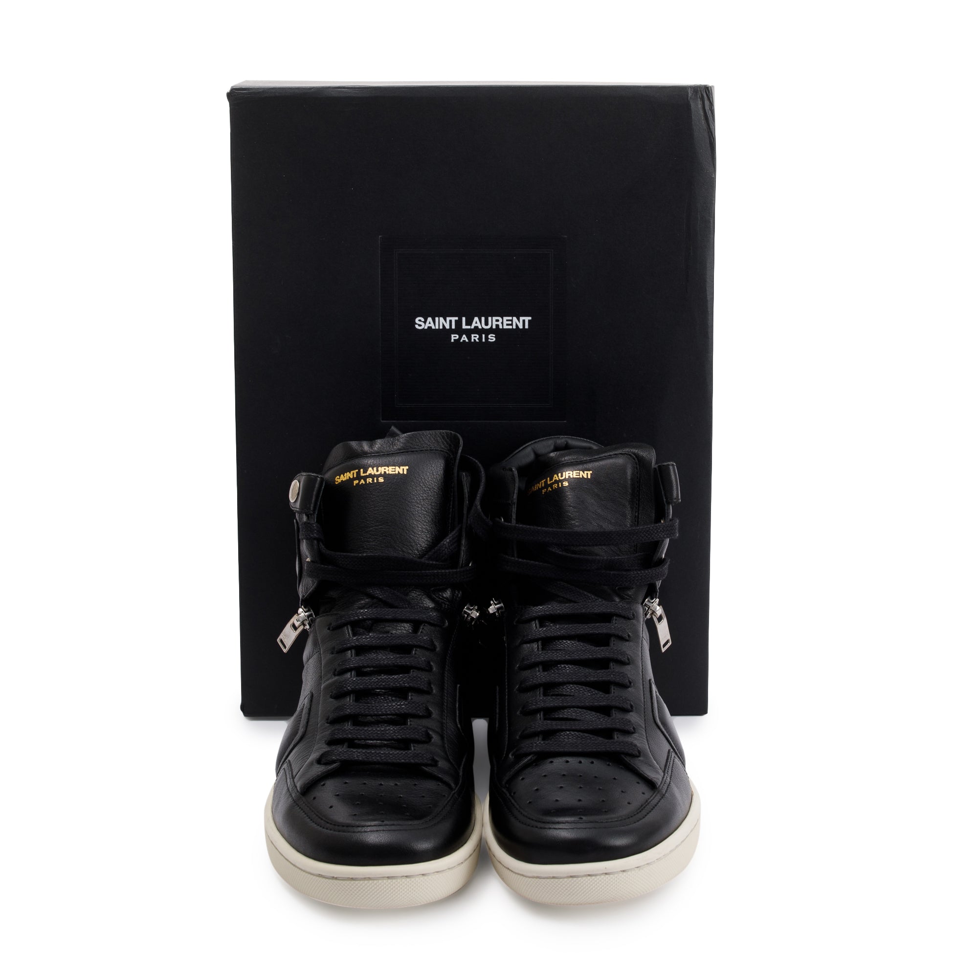 Saint Laurent Court Classic High Top Sneakers SL34/H, Size 41.5 w/ Box