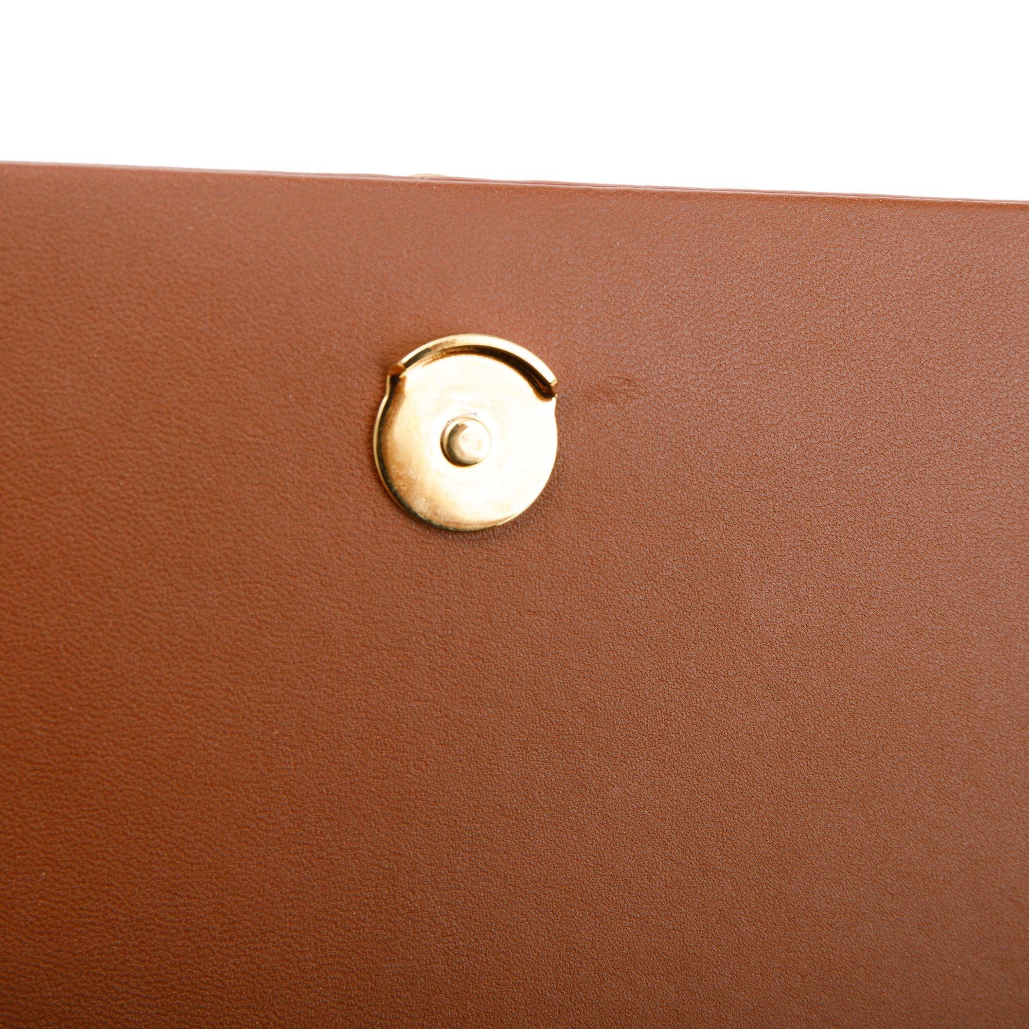 Saint Laurent Croc Embossed Kate Tassel Wallet on Chain